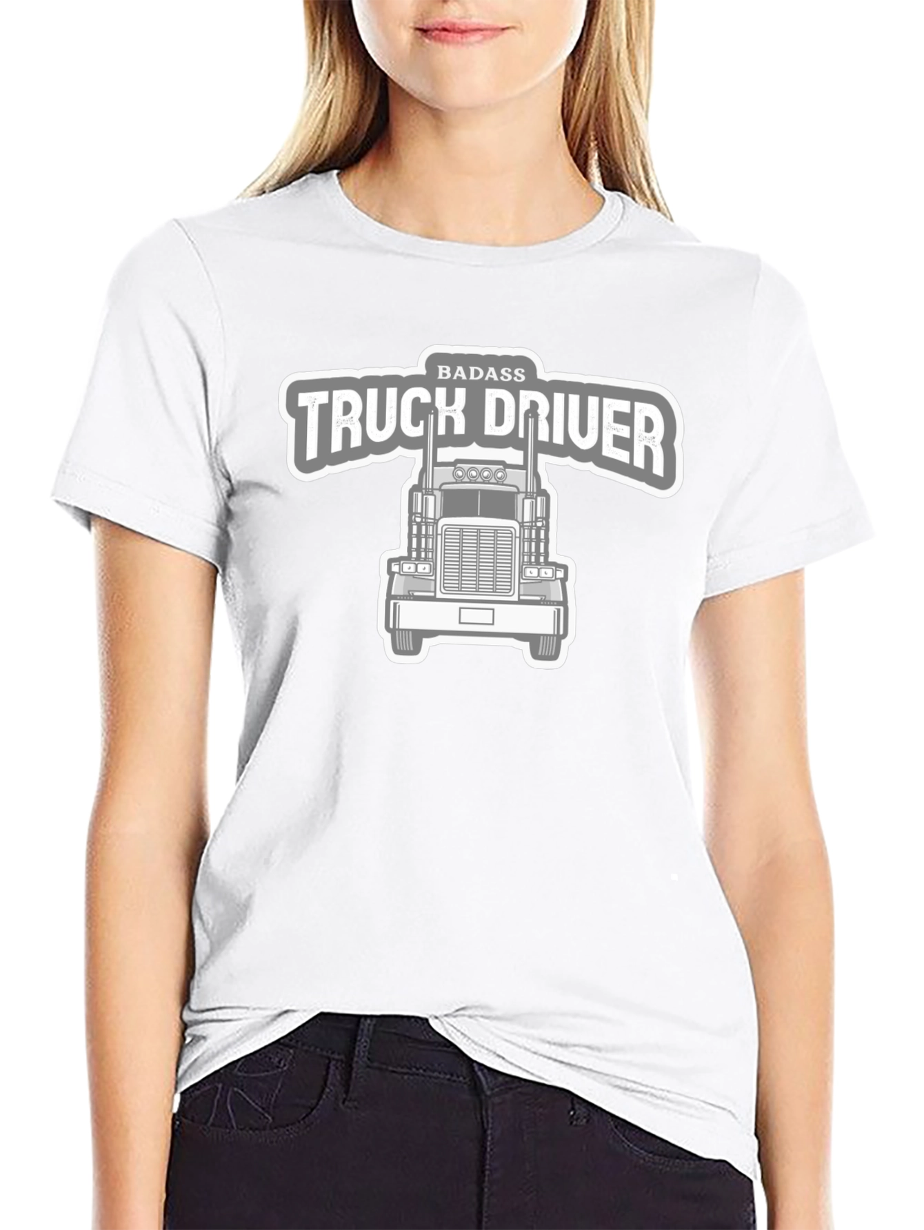 Badass Truck Driver Graphic Tee - Black