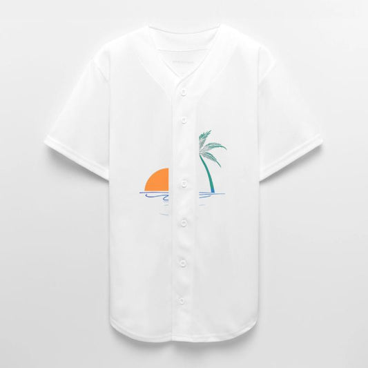 Minimalist Line Drawing Of A Tropical Sunset Scene