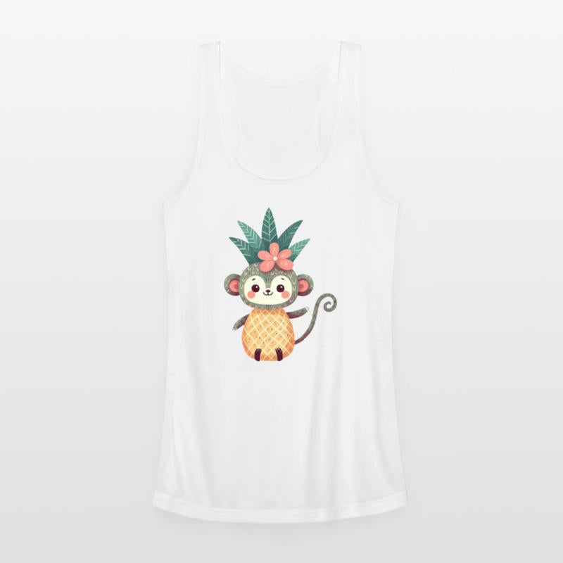 Monkey Chimpanzee Pineapple Fruity Cute Comic Art