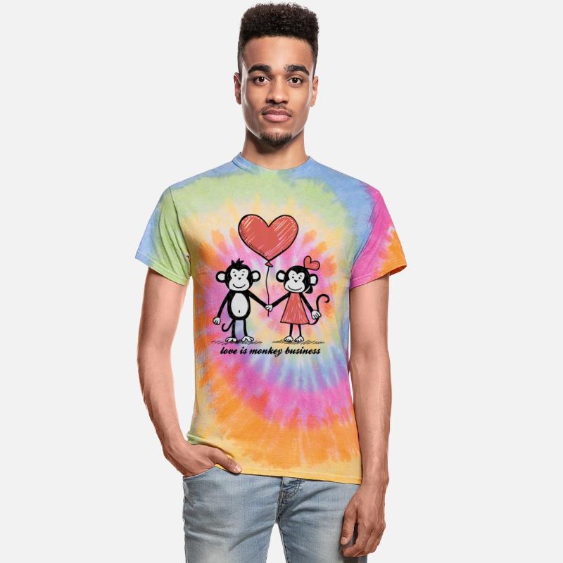 Monkey Lovers Stick Figure Couple