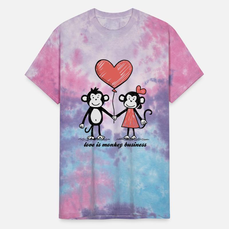 Monkey Lovers Stick Figure Couple