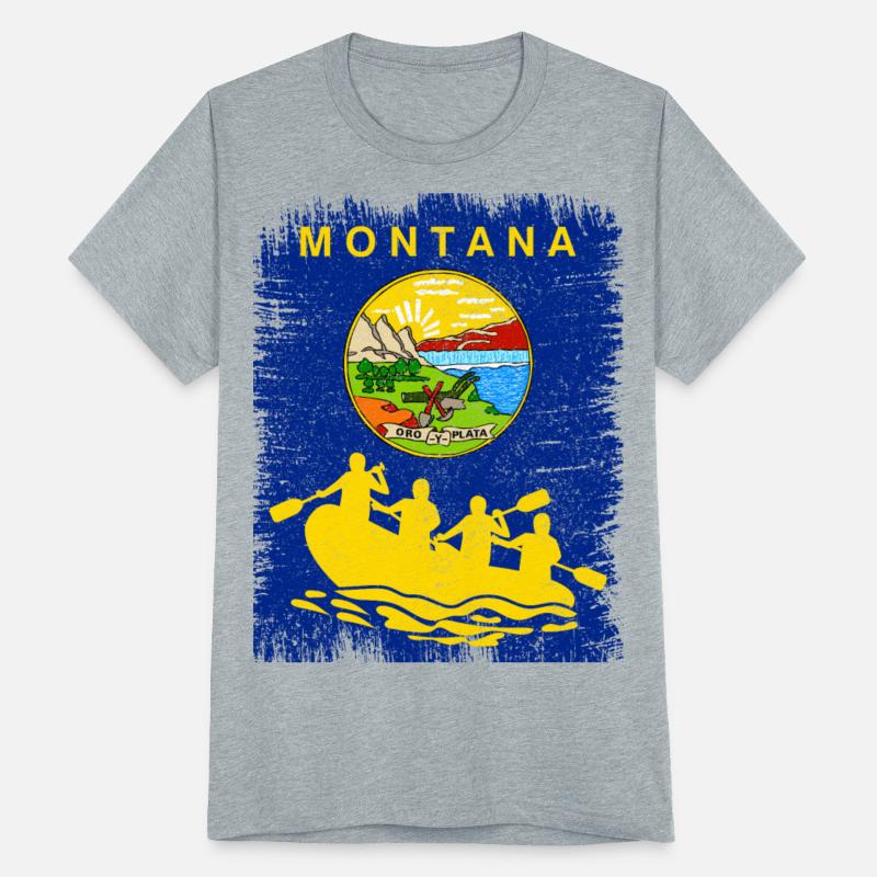 Montana flag native state lovers rafting group