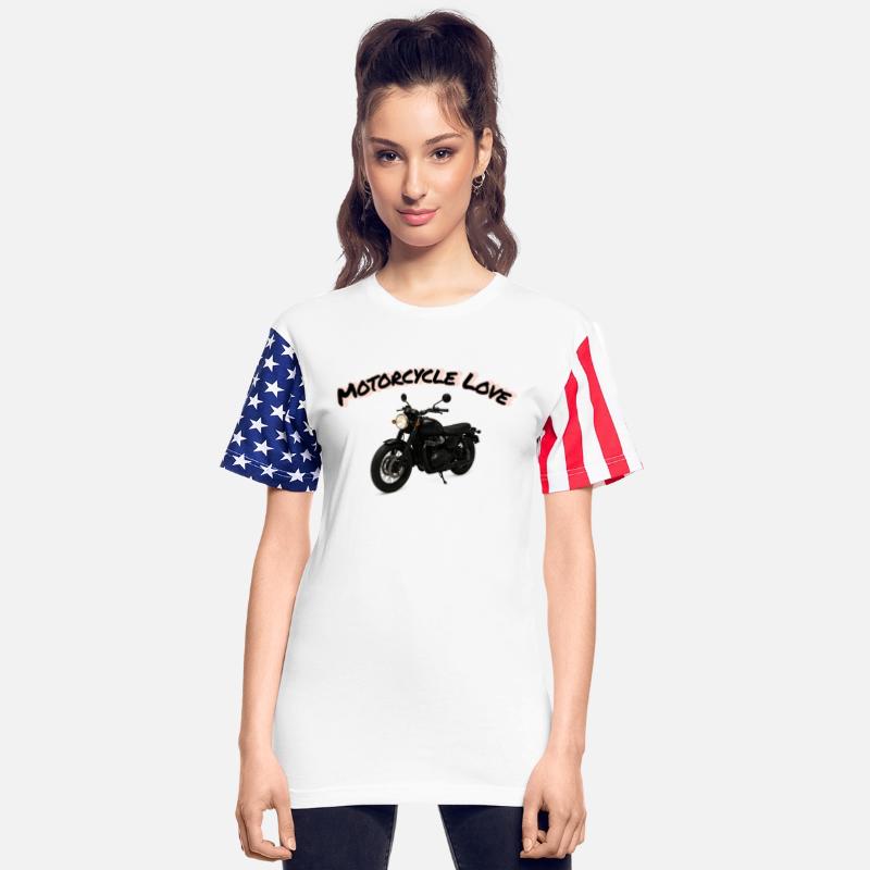 Moto Love Black Motorcycle Illustration