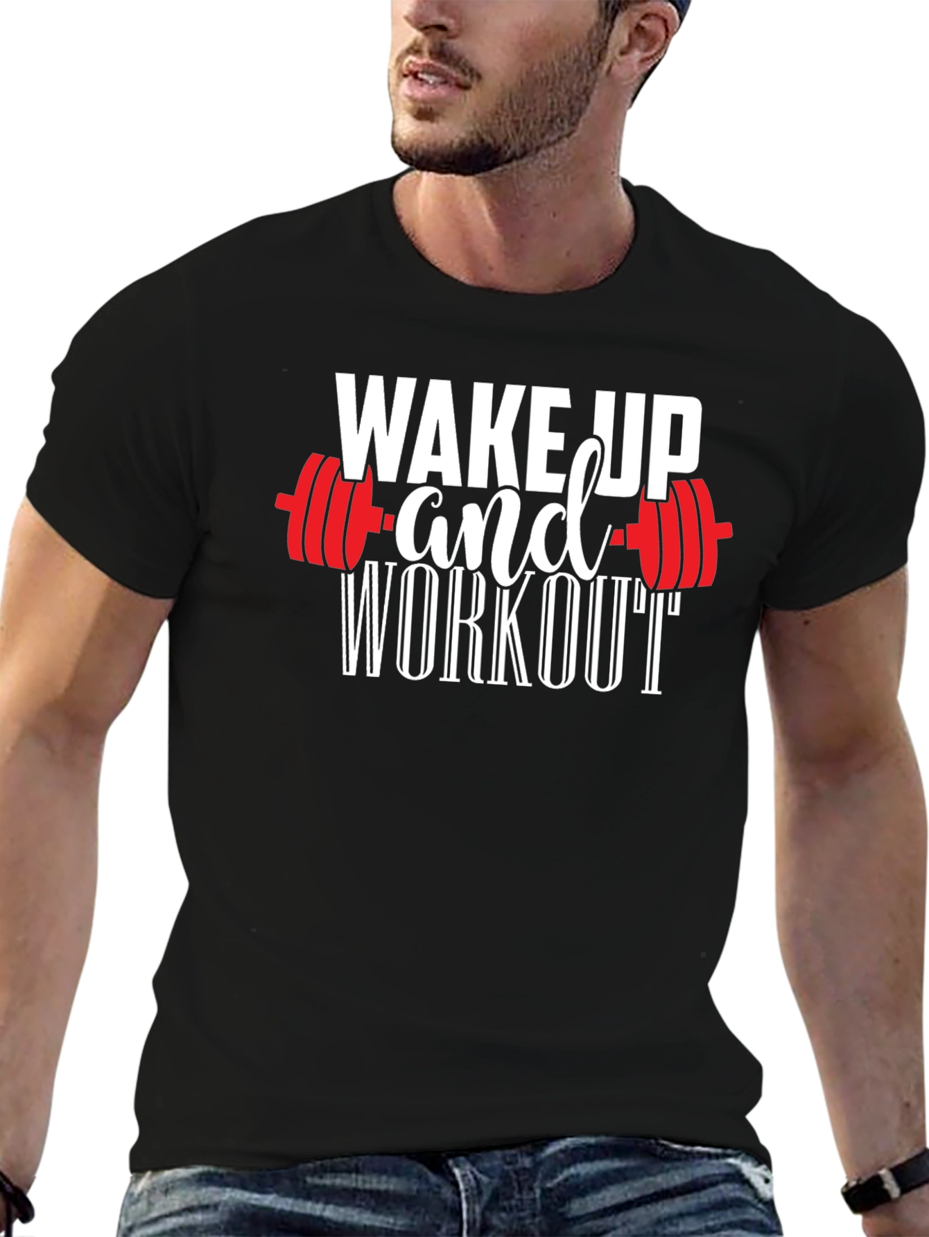 Wake Up and Workout T-Shirt - Gym Motivation
