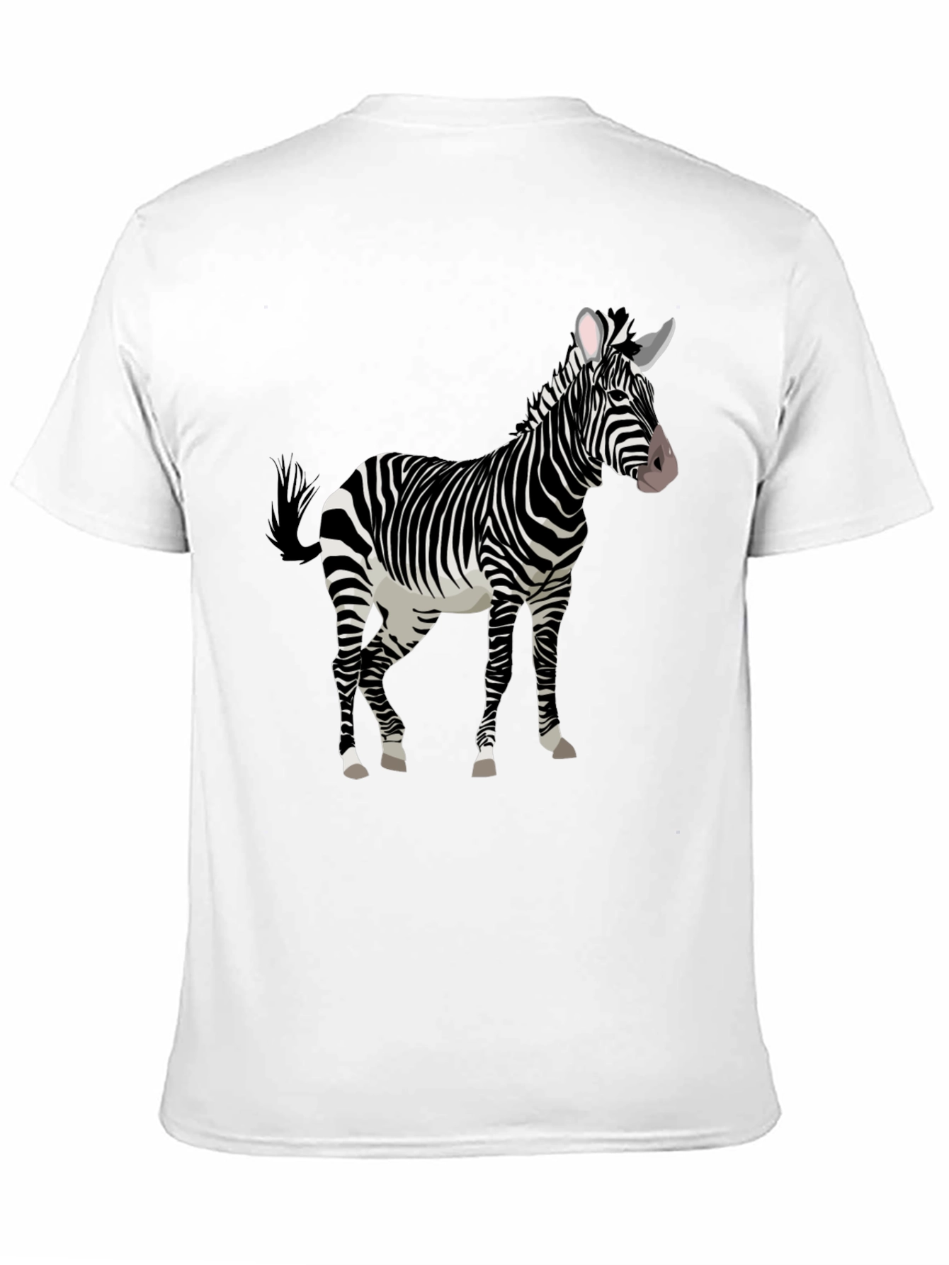 Zebra Graphic Print Black Tee Shirt