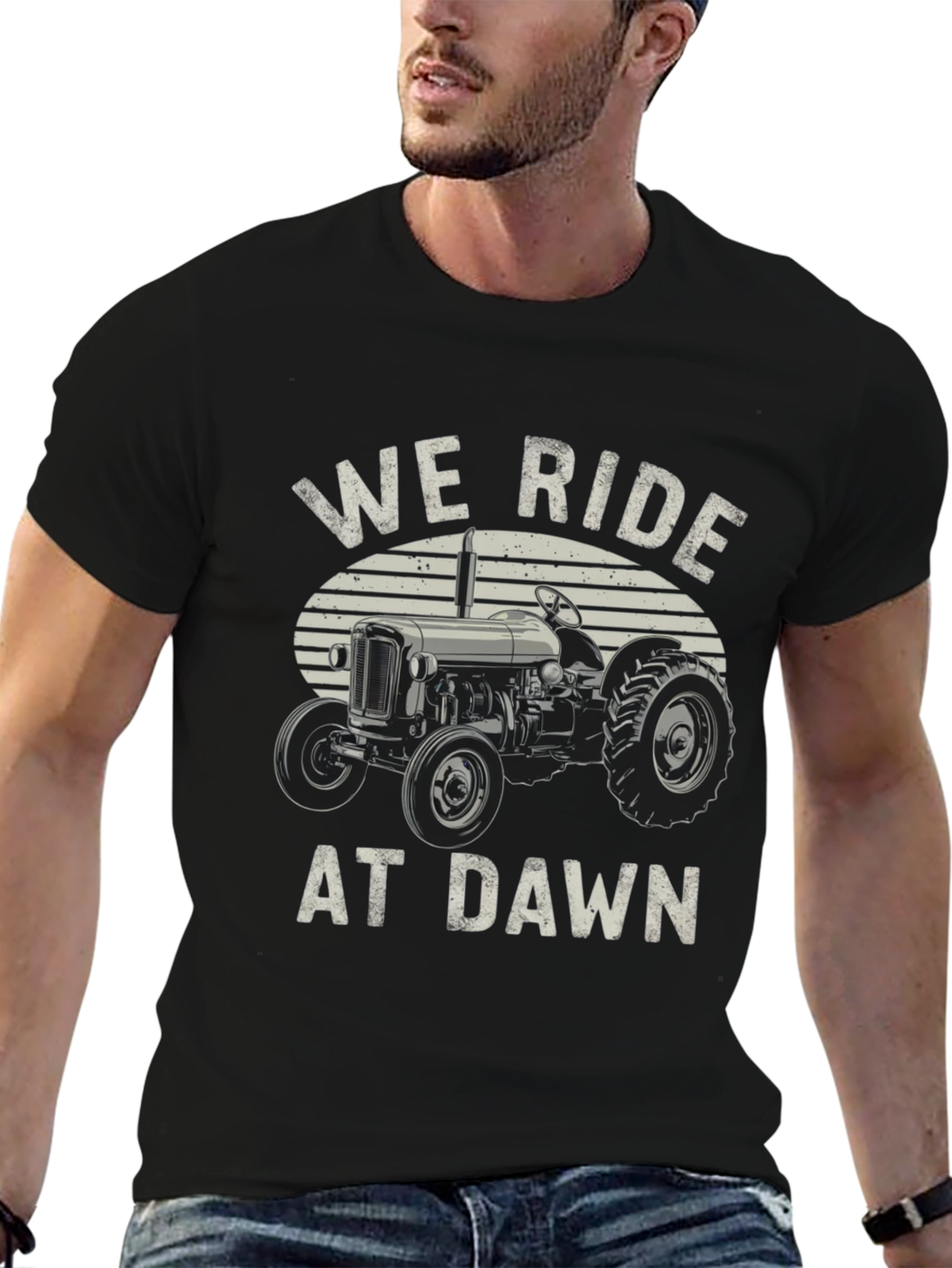We Ride At Dawn Tractor Graphic T-Shirt
