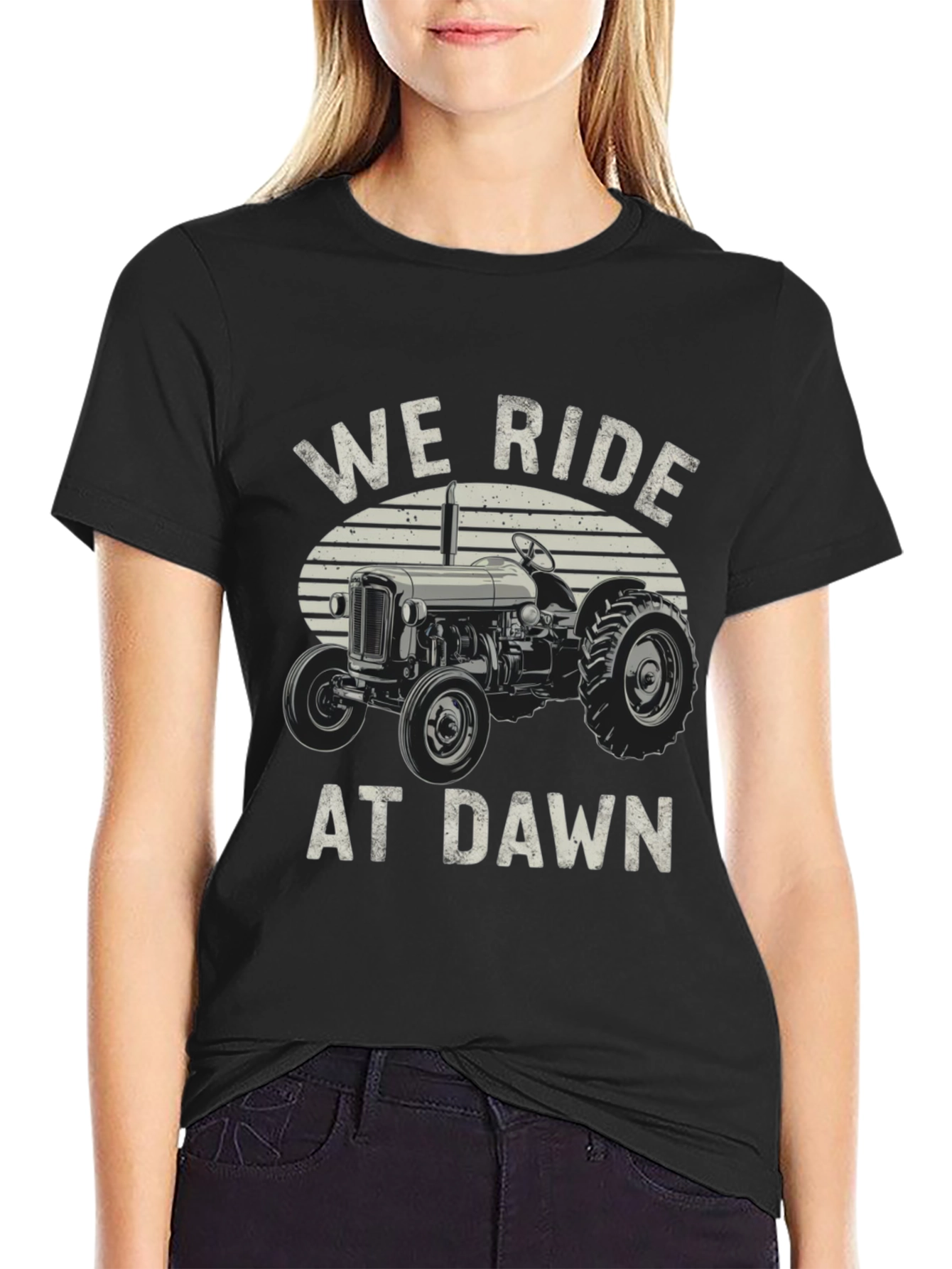 We Ride At Dawn Tractor Graphic T-Shirt