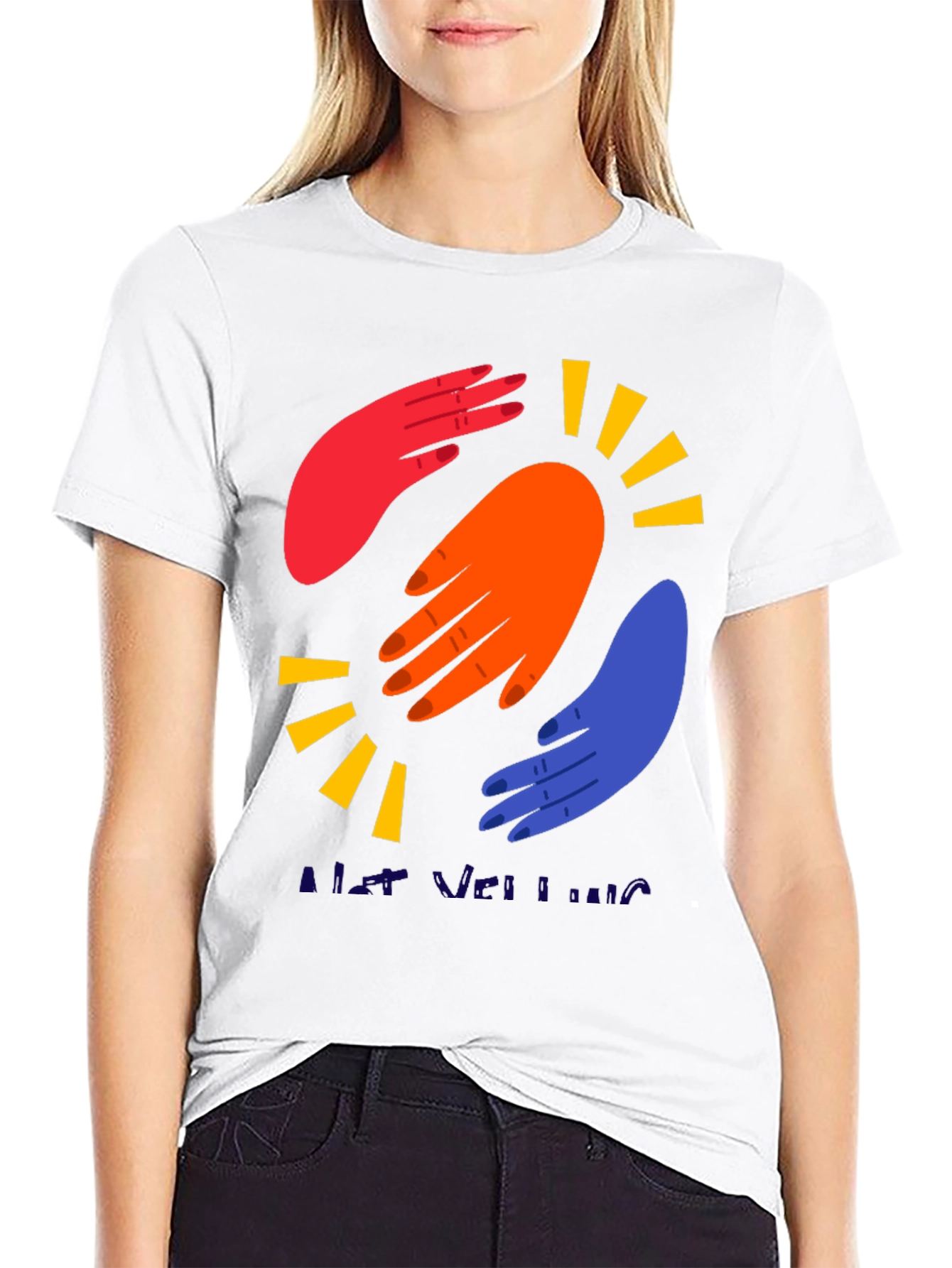 Abstract Hands Graphic Tee