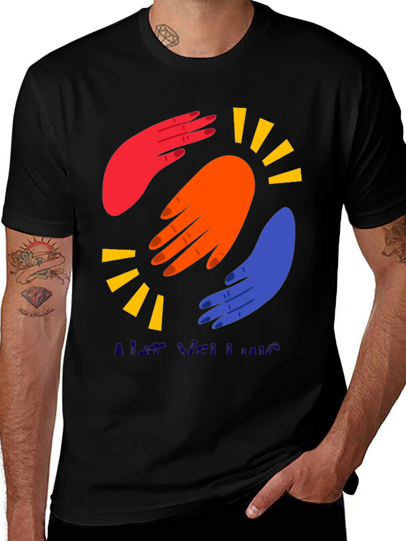 Abstract Hands Graphic Tee