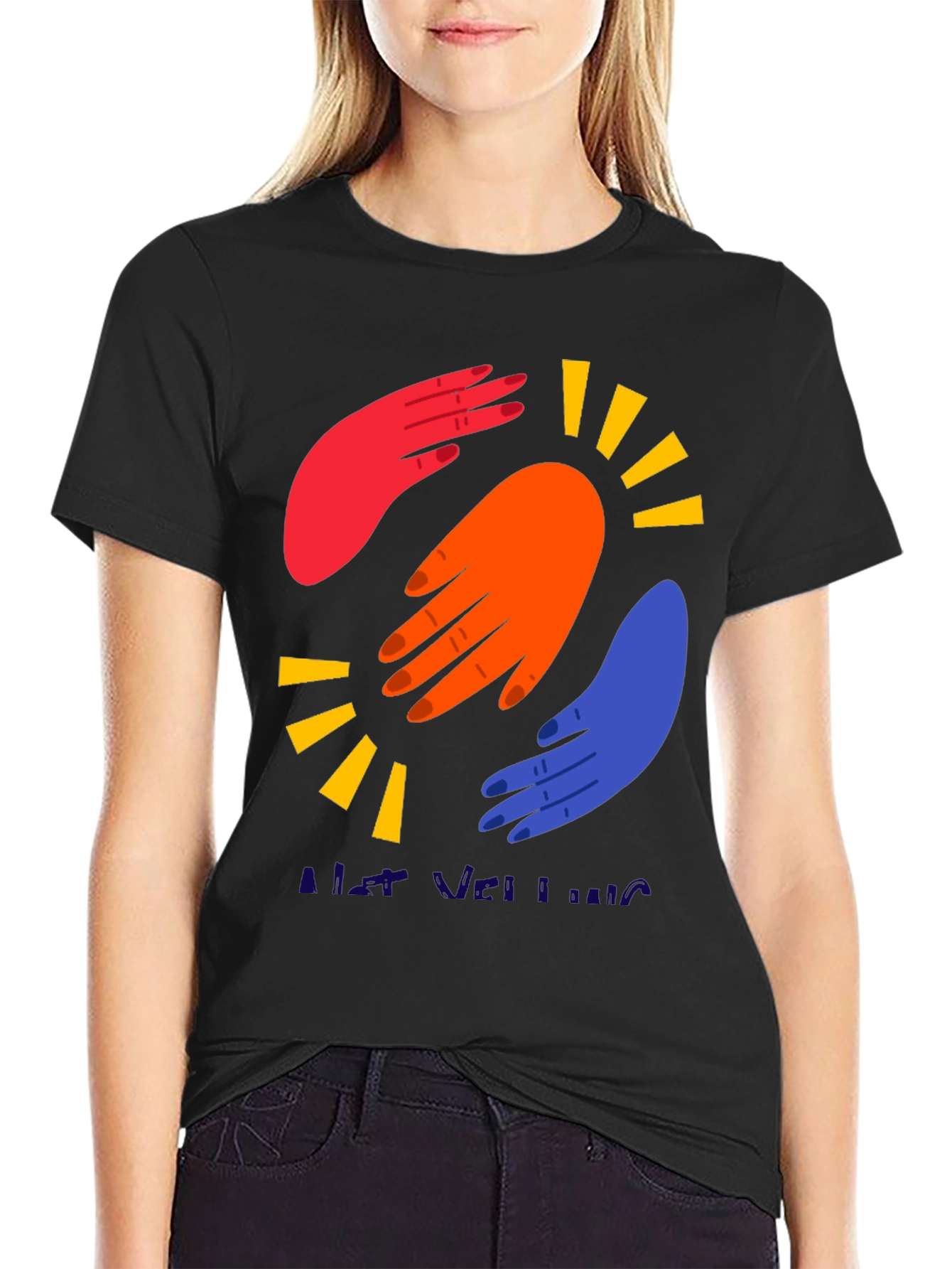 Abstract Hands Graphic Tee