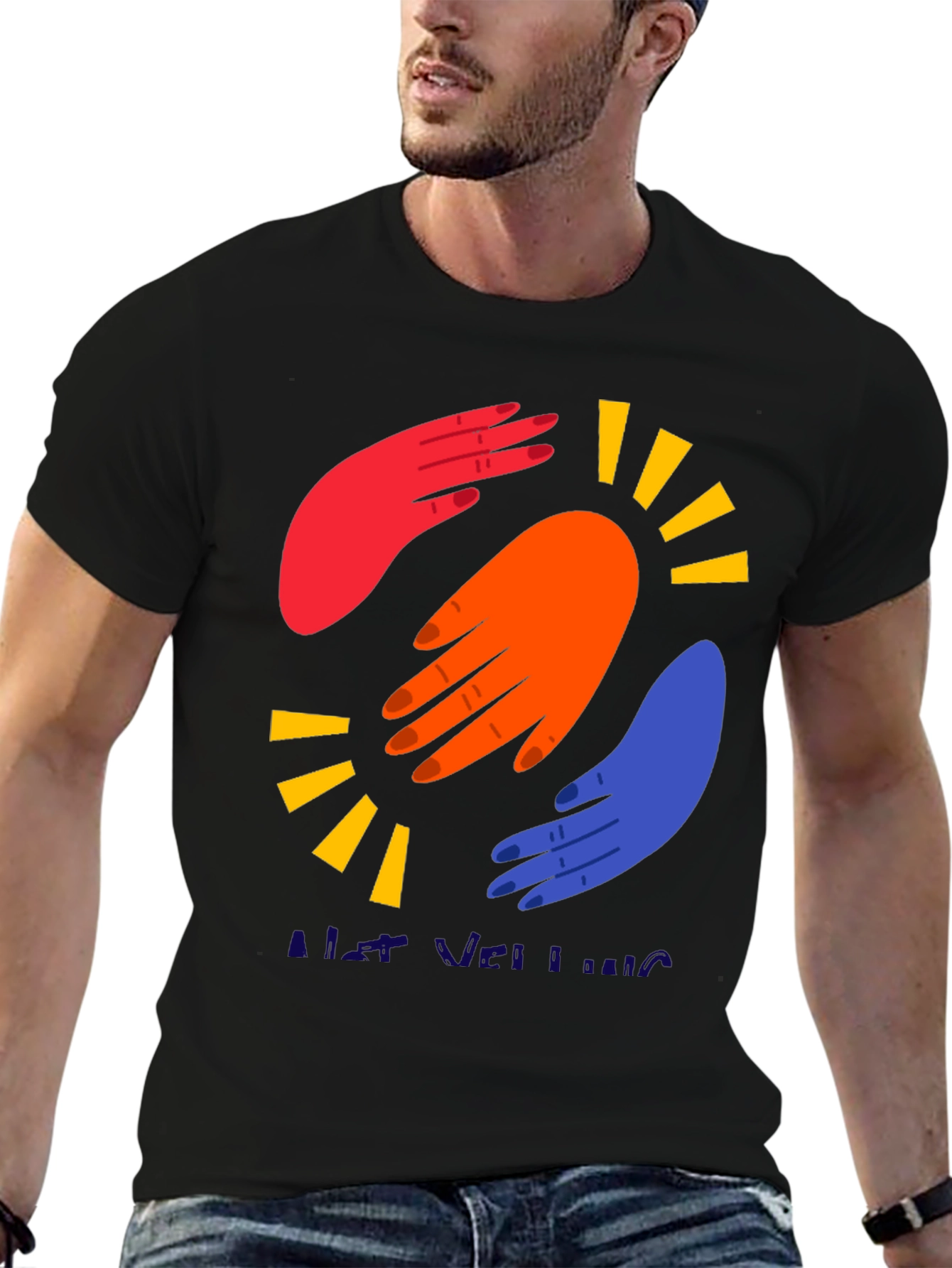 Abstract Hands Graphic Tee