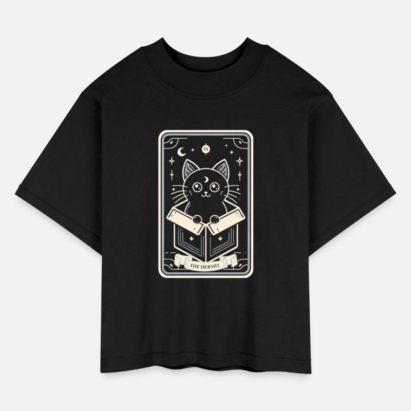 Mystical Hermit Black Cat Tarot Tee