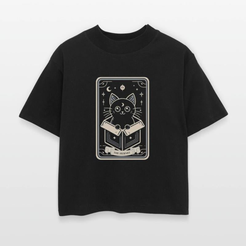 Mystical Hermit Black Cat Tarot Tee