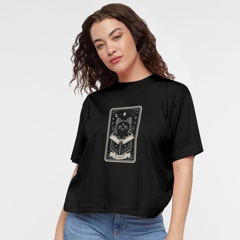 Mystical Hermit Black Cat Tarot Tee