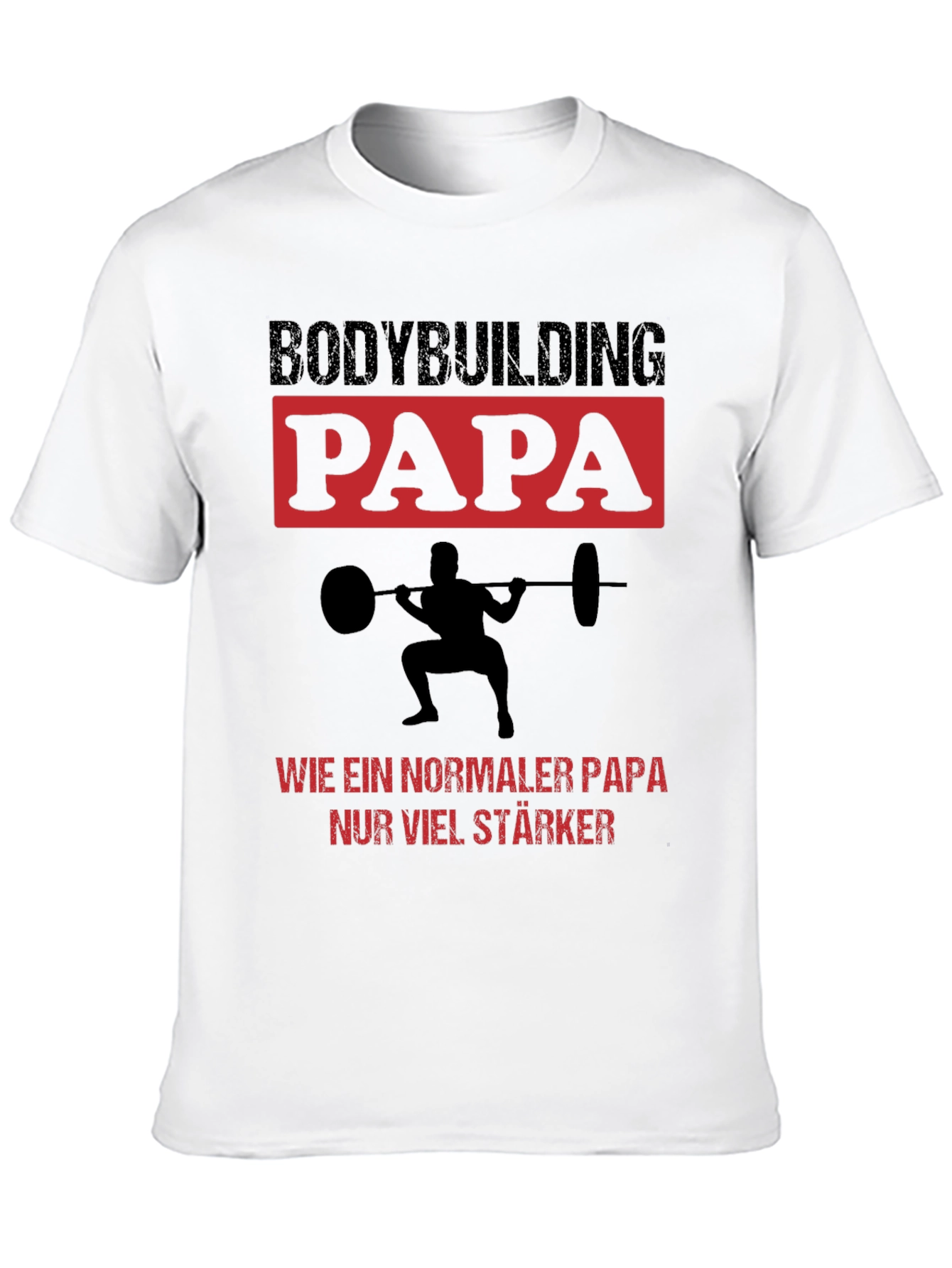 Bodybuilding Papa Graphic Tee - Strong Dad Shirt