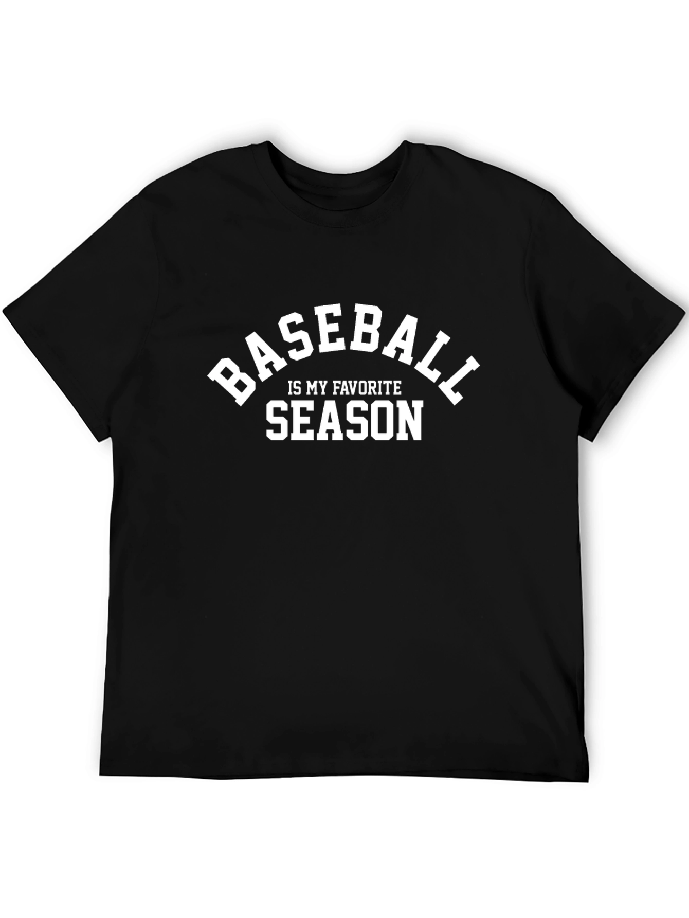 Baseball is My Favorite Season Black T-Shirt