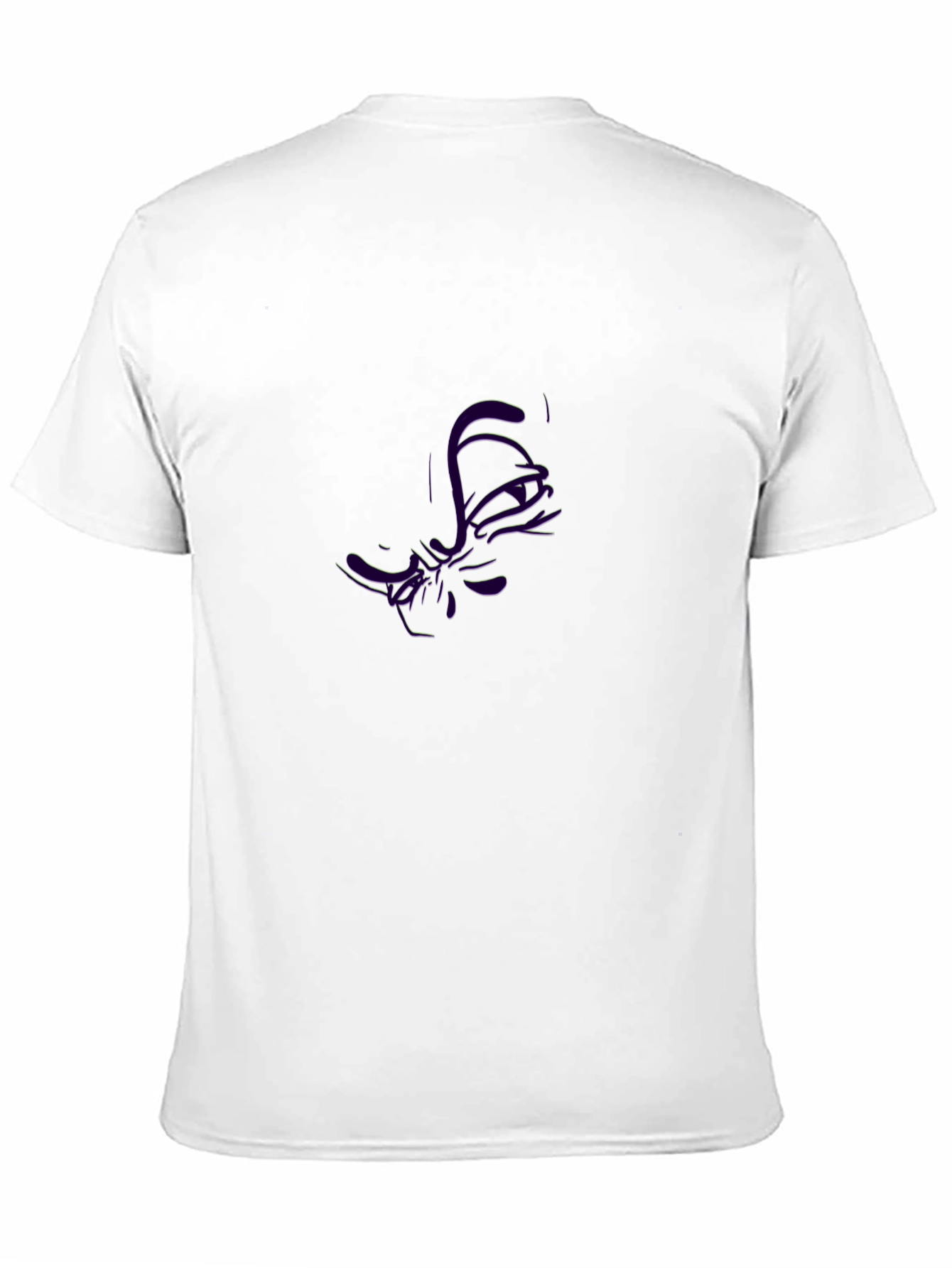 Abstract Purple Graphic Black T-Shirt