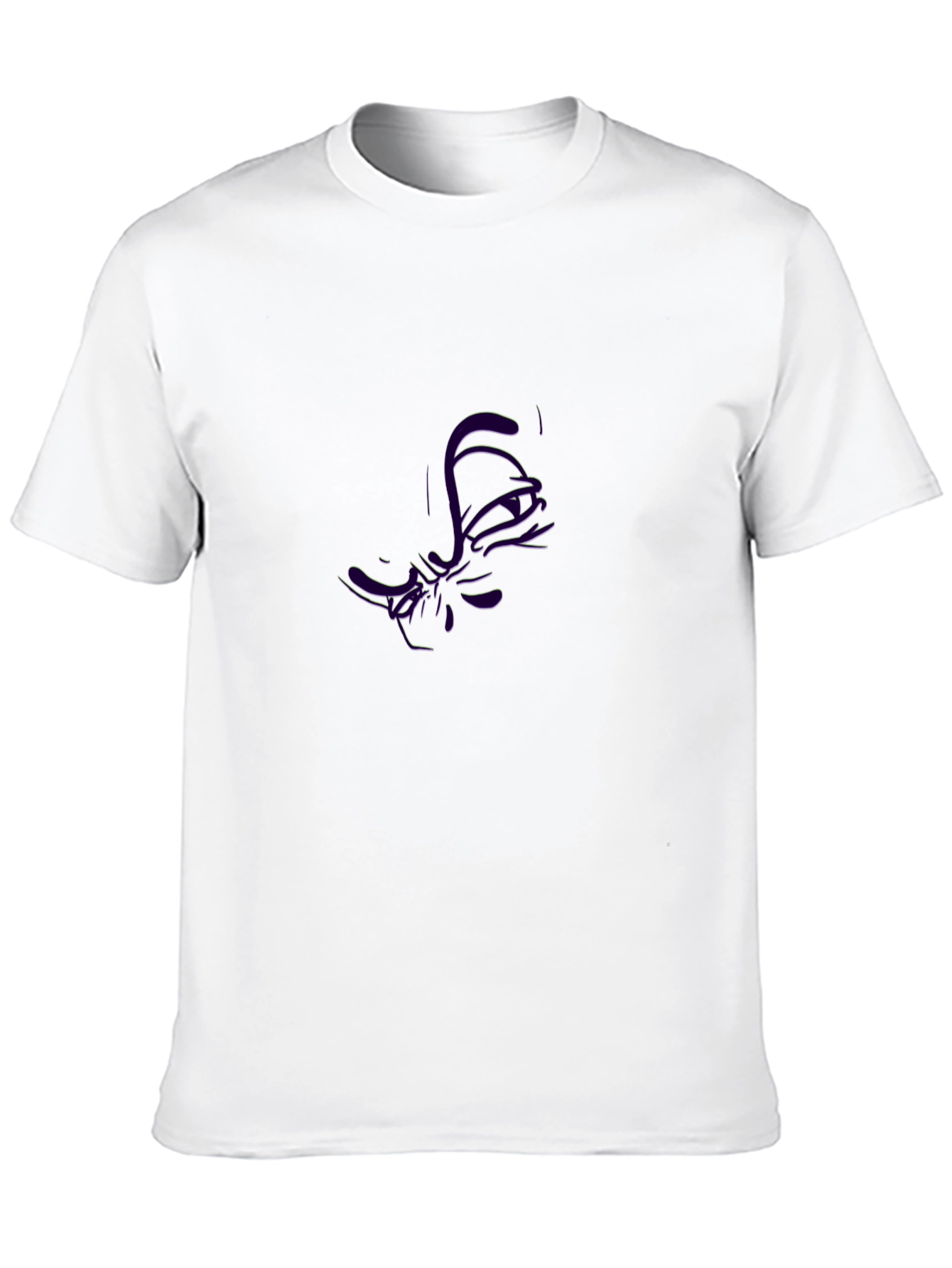 Abstract Purple Graphic Black T-Shirt