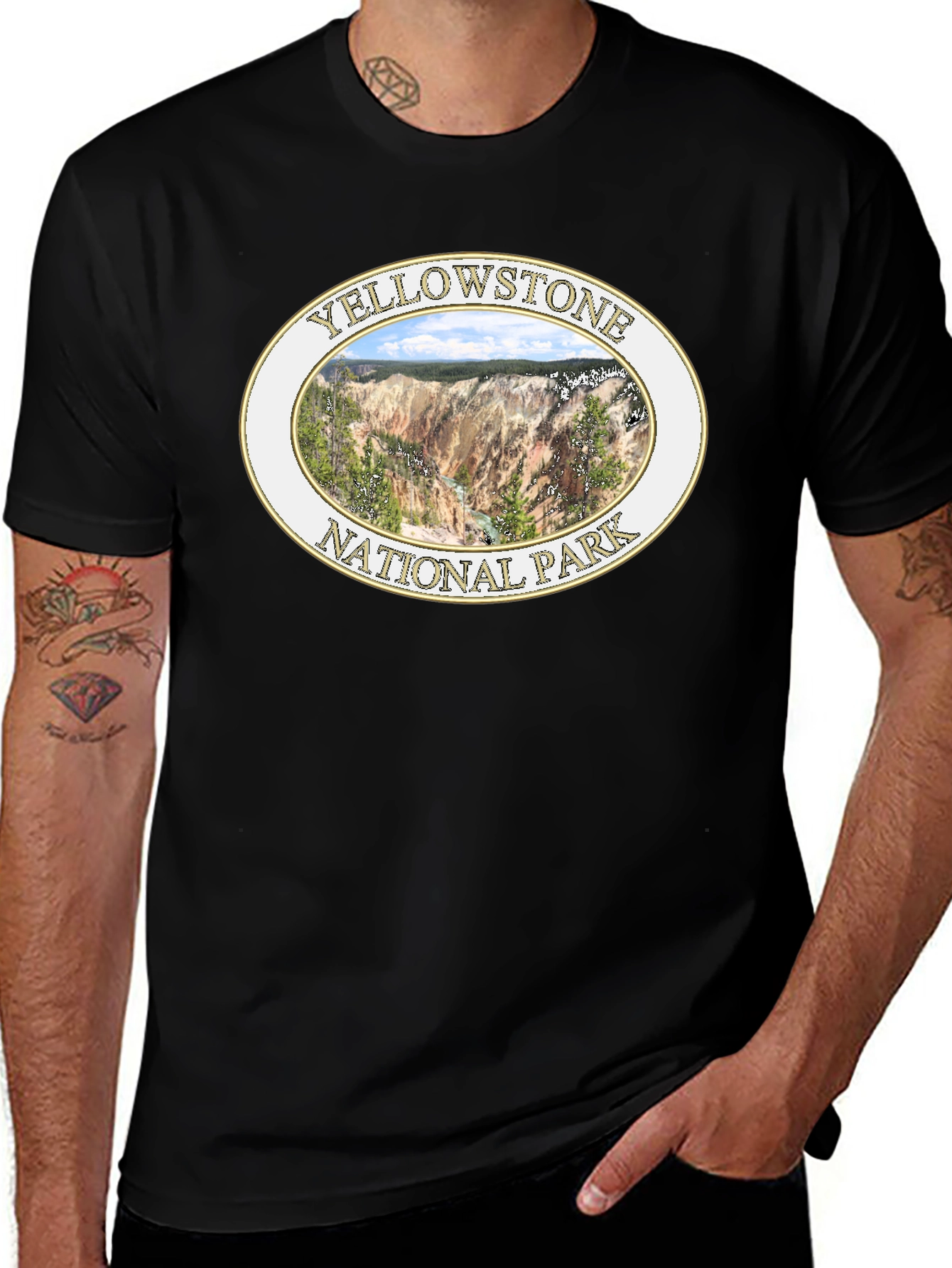 Yellowstone National Park Black T-Shirt