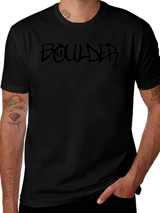 Boulder Graphic Print T-Shirt - Mens Black Tee