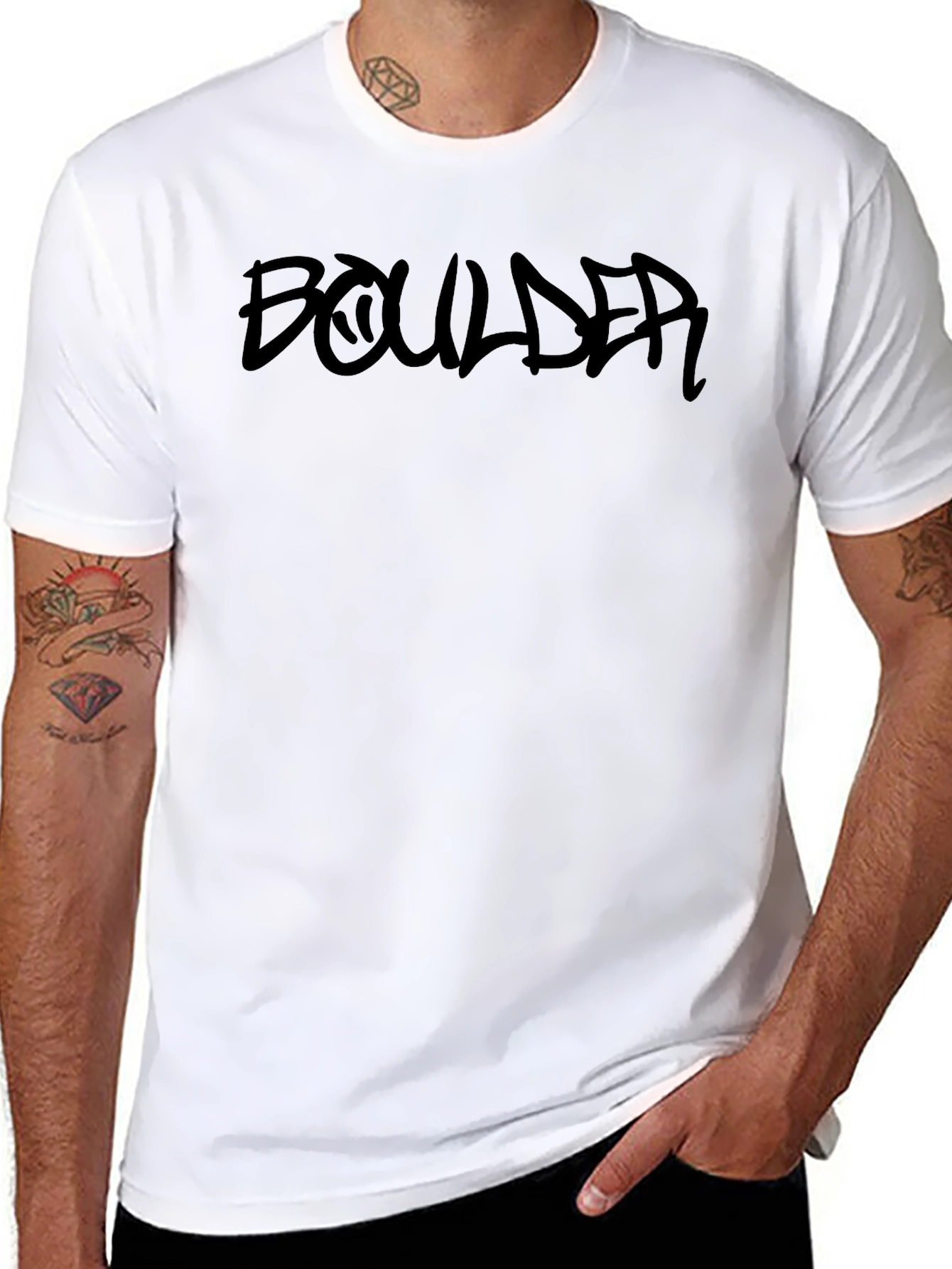 Boulder Graphic Print T-Shirt - Mens Black Tee