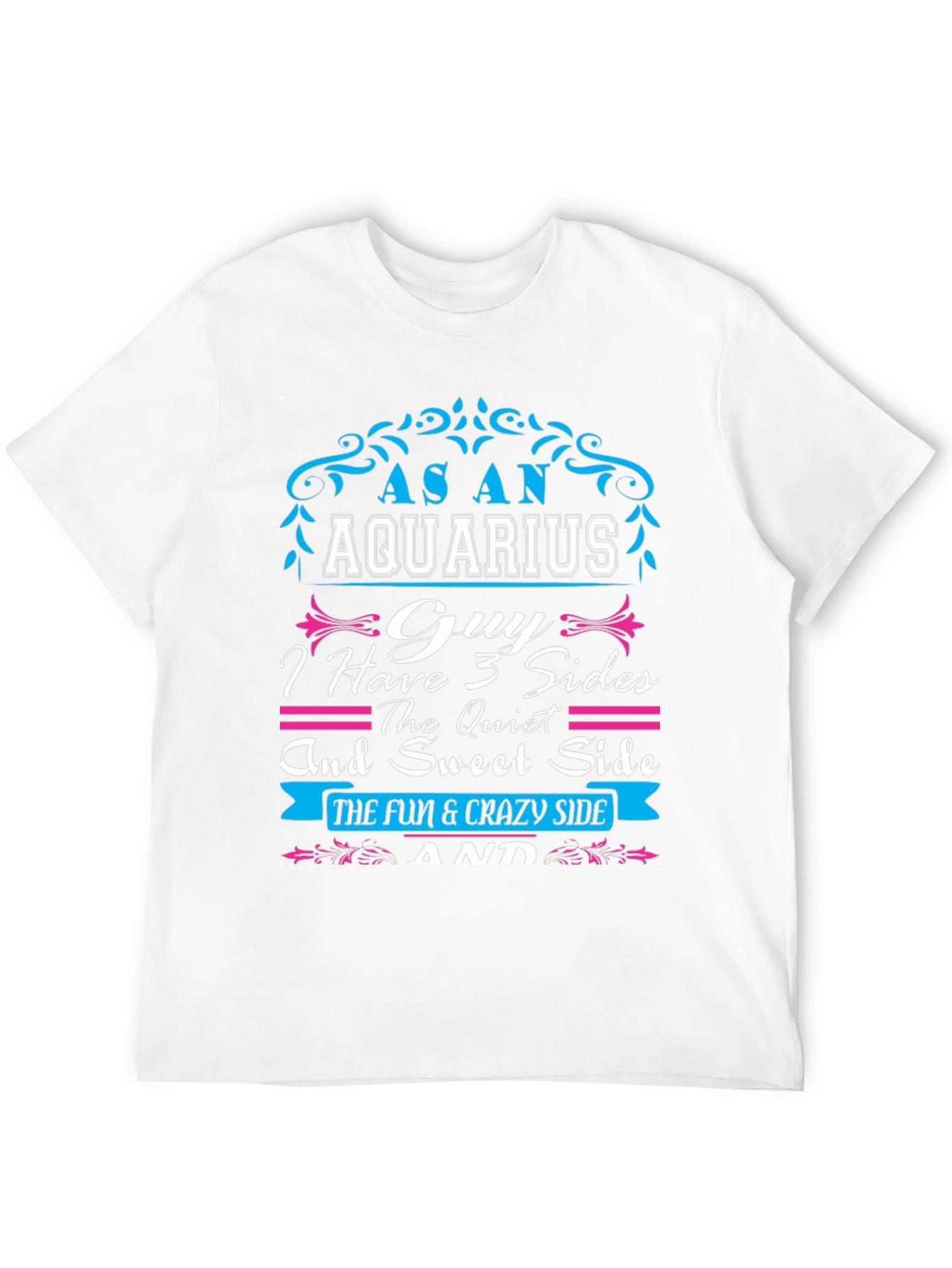 Aquarius Guy 3 Sides Graphic T-Shirt