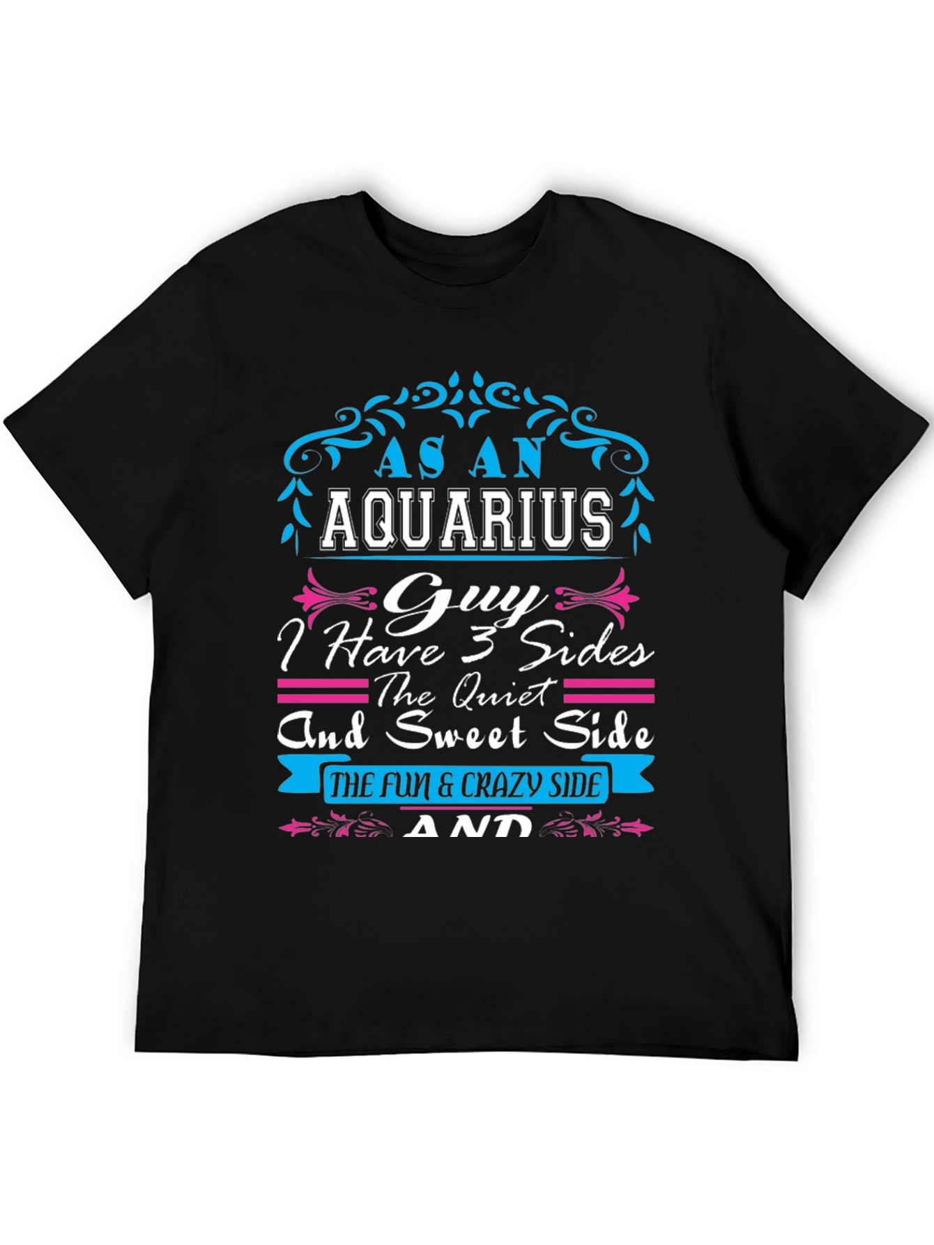 Aquarius Guy 3 Sides Graphic T-Shirt