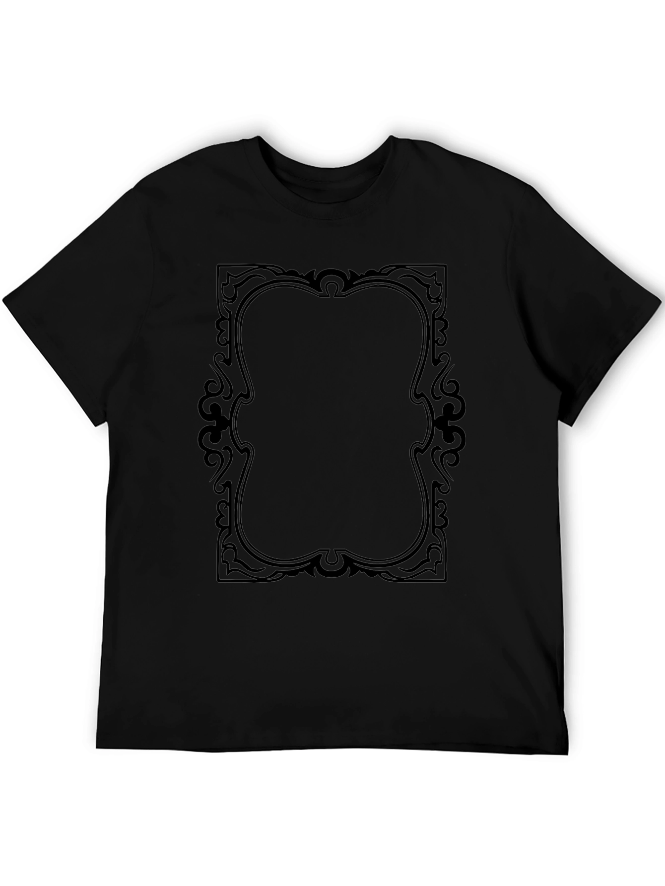 Black Ornamental Frame Graphic Tee
