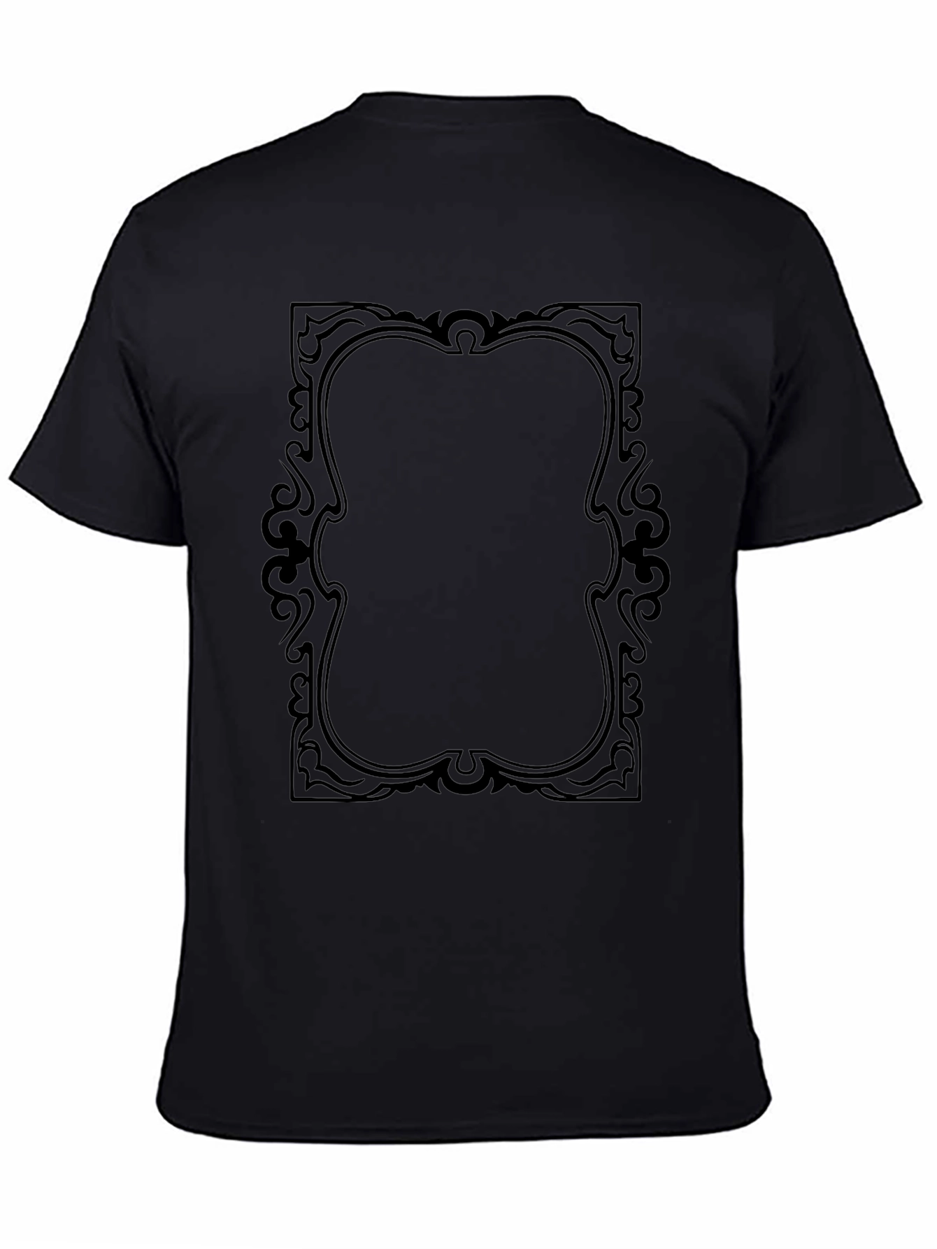 Black Ornamental Frame Graphic Tee