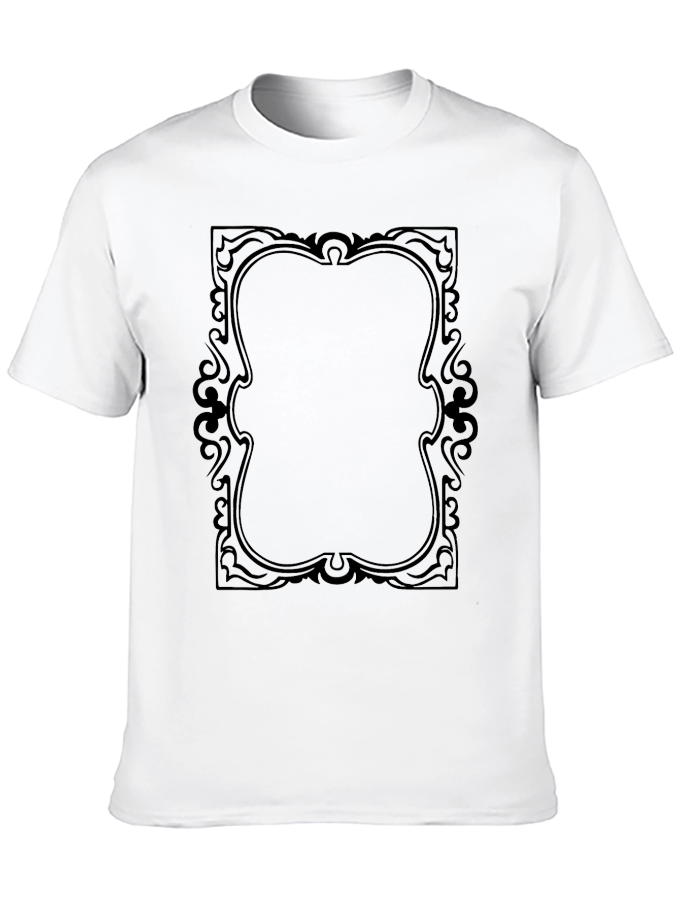 Black Ornamental Frame Graphic Tee