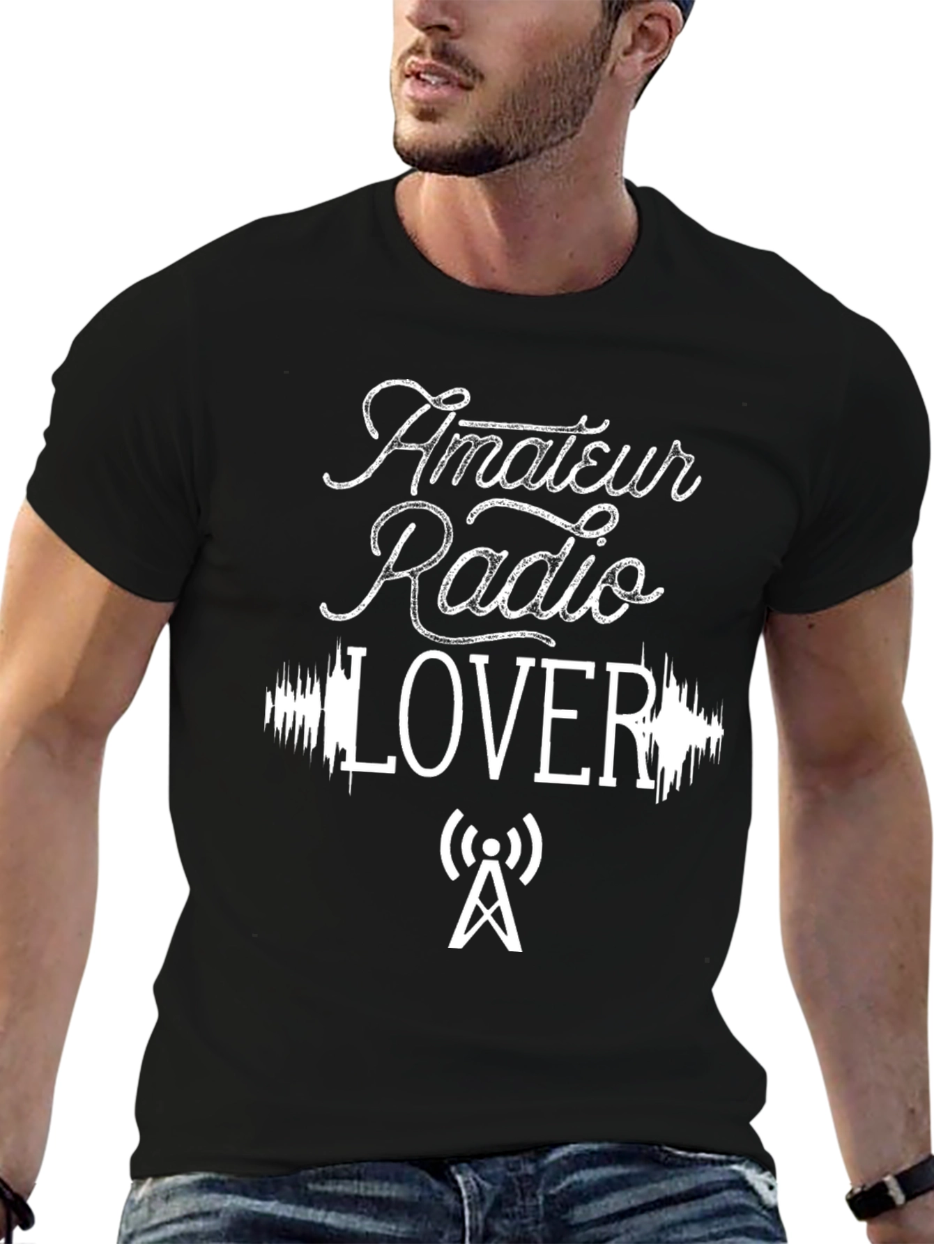 Amateur Radio Lover Black T-Shirt
