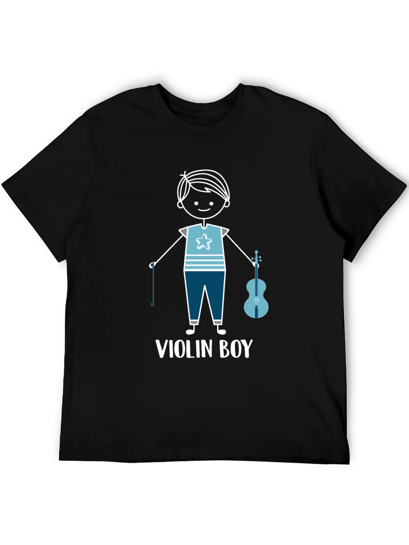 Violin Boy Graphic T-Shirt - Musician Tee