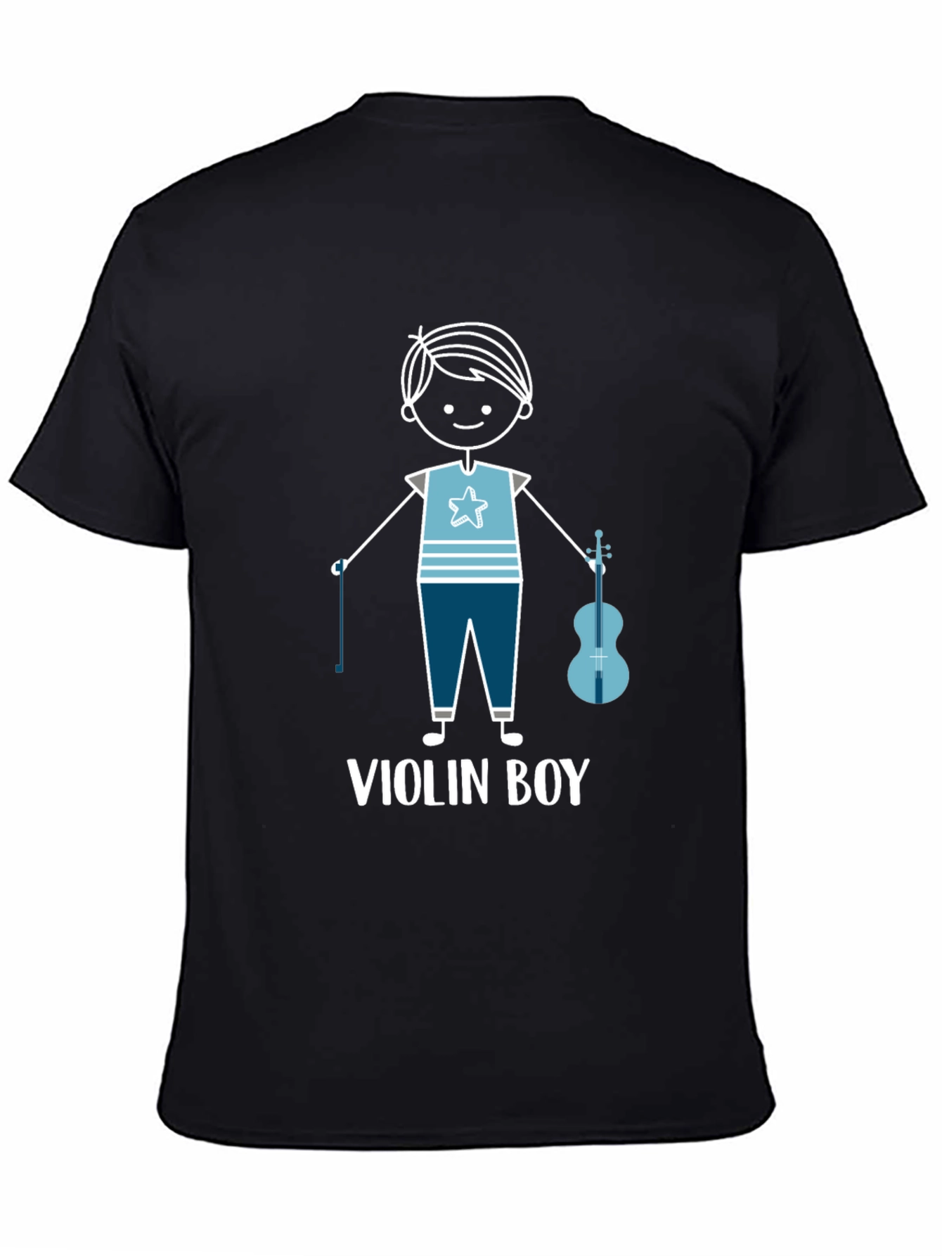 Violin Boy Graphic T-Shirt - Musician Tee