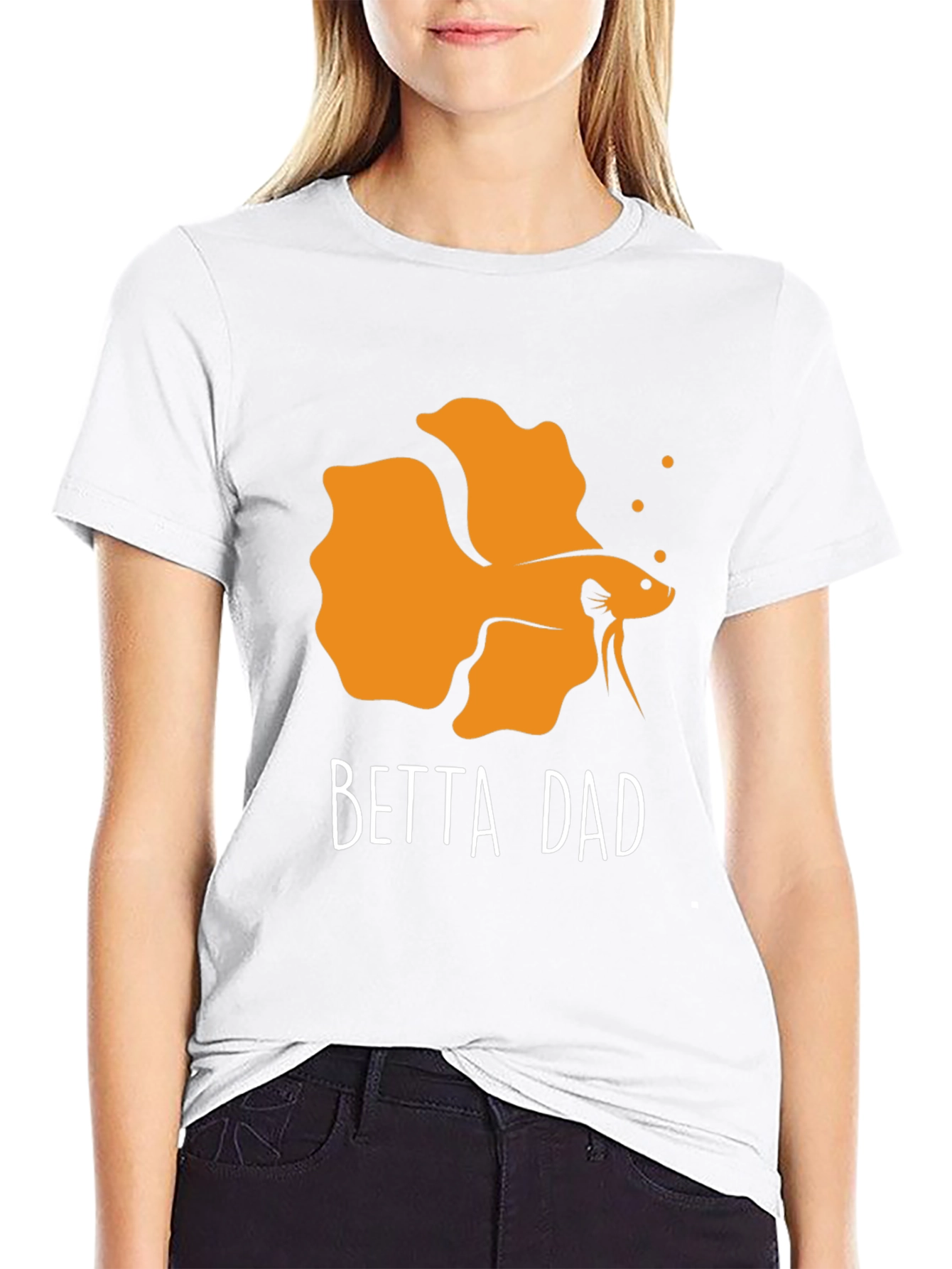 Betta Dad Graphic Tee - Black Cotton T-Shirt
