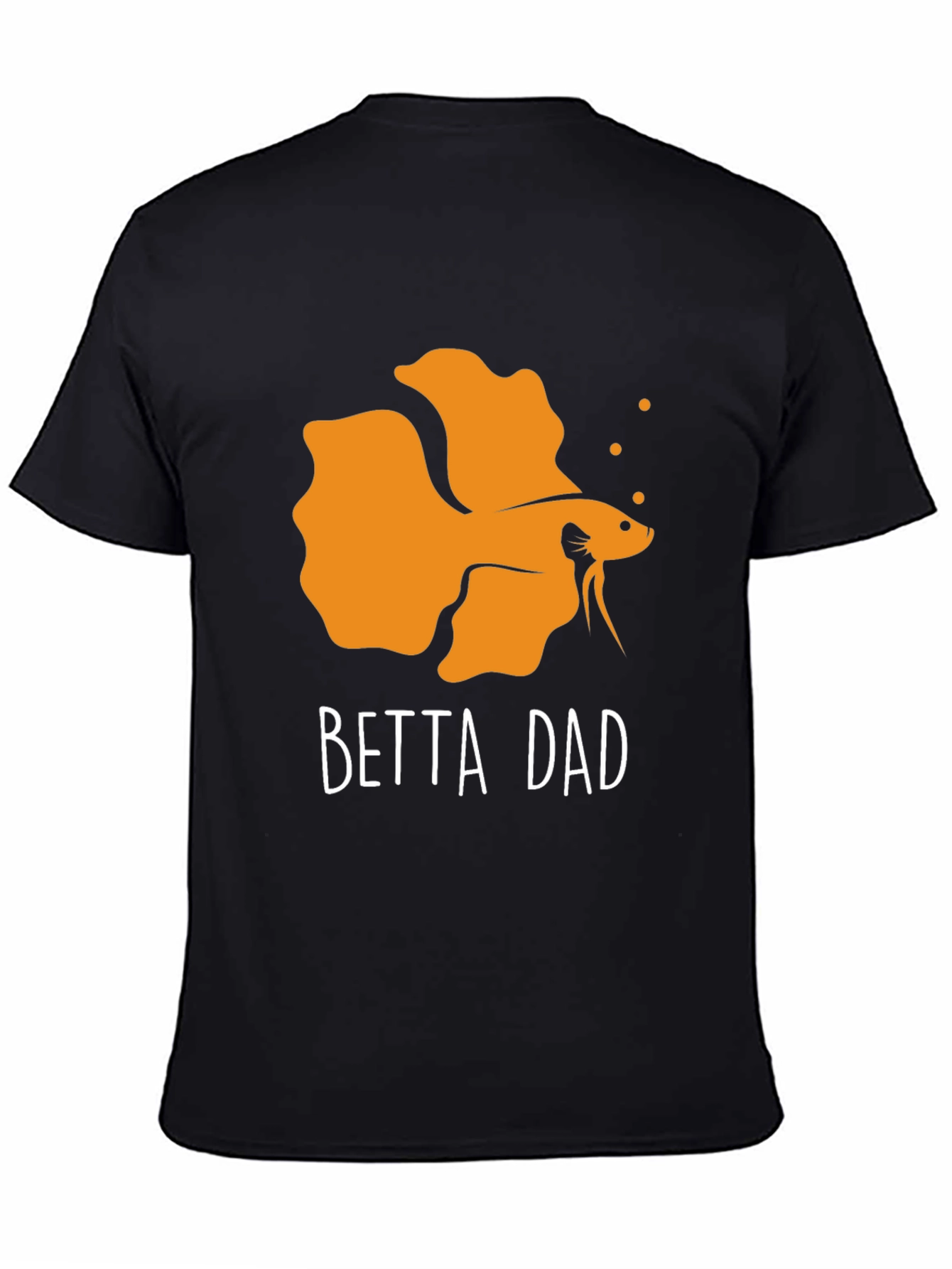 Betta Dad Graphic Tee - Black Cotton T-Shirt