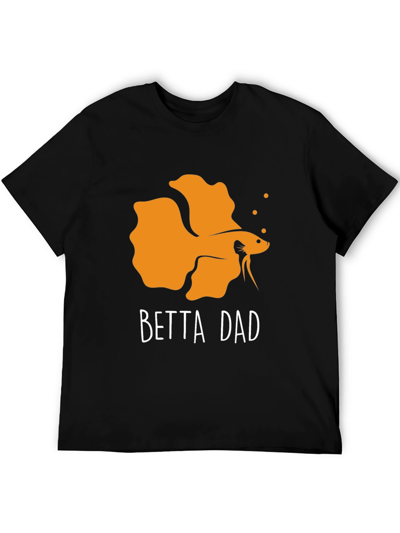 Betta Dad Graphic Tee - Black Cotton T-Shirt