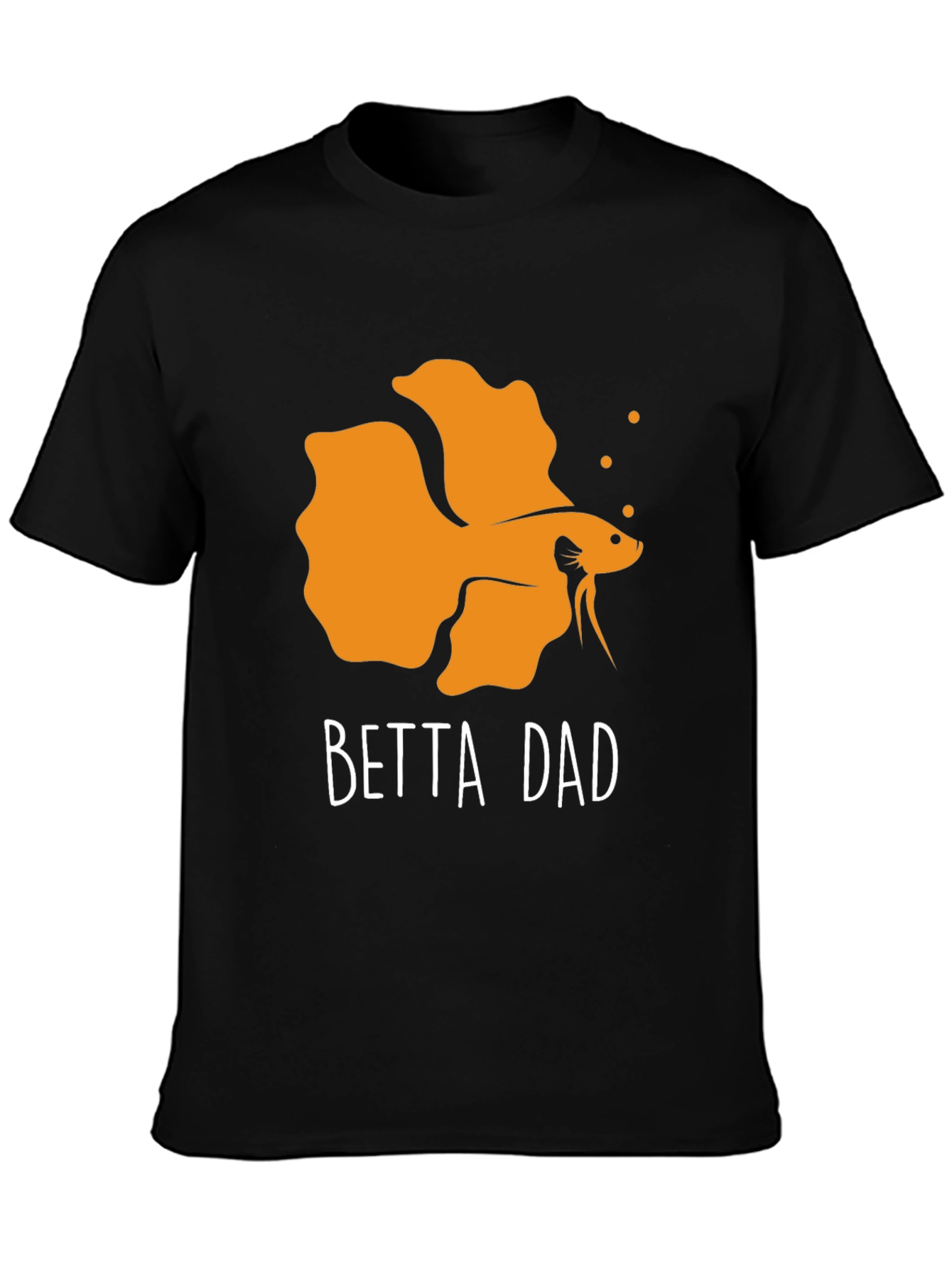 Betta Dad Graphic Tee - Black Cotton T-Shirt