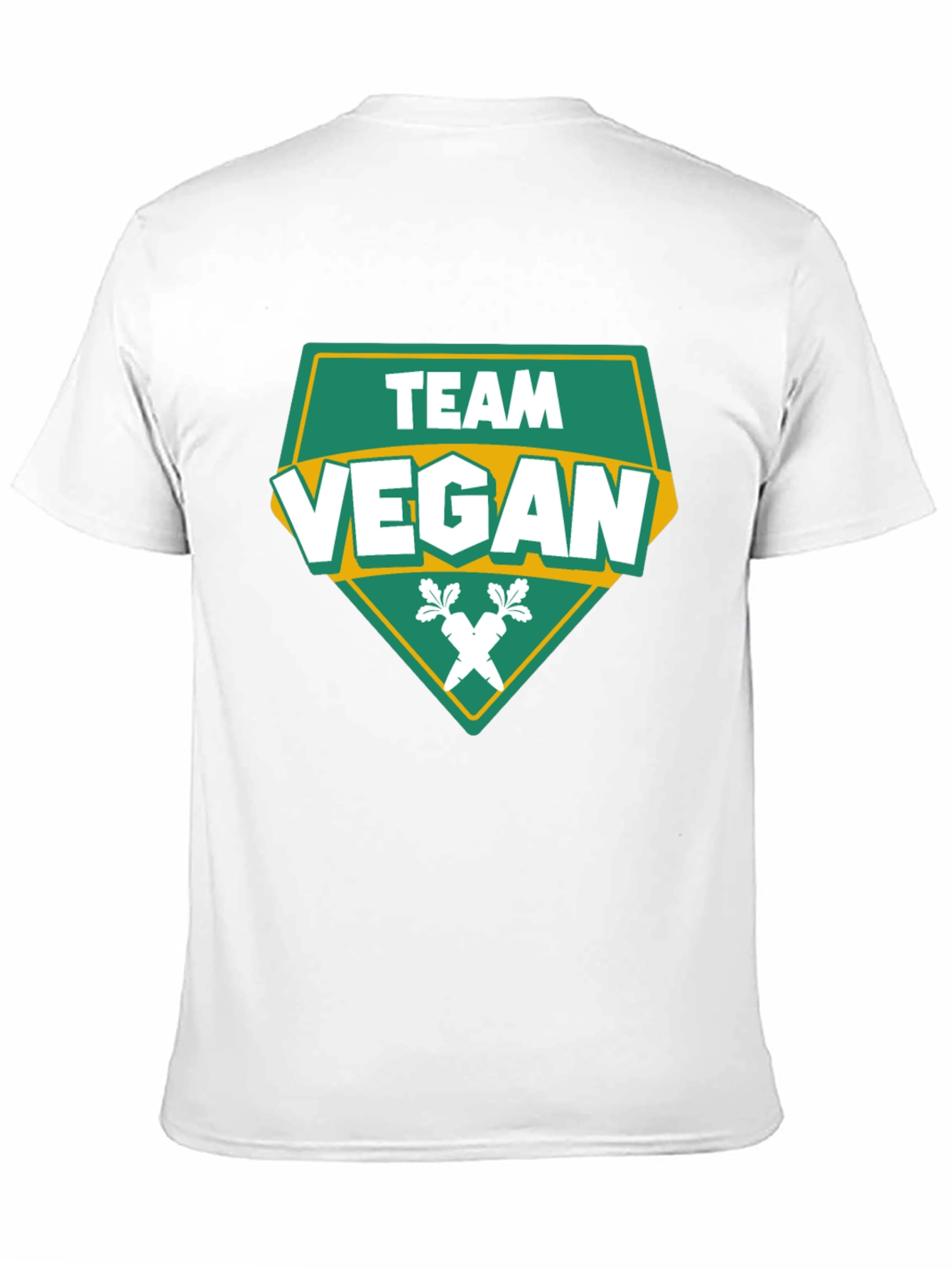 Team Vegan T-Shirt - Green & White Design