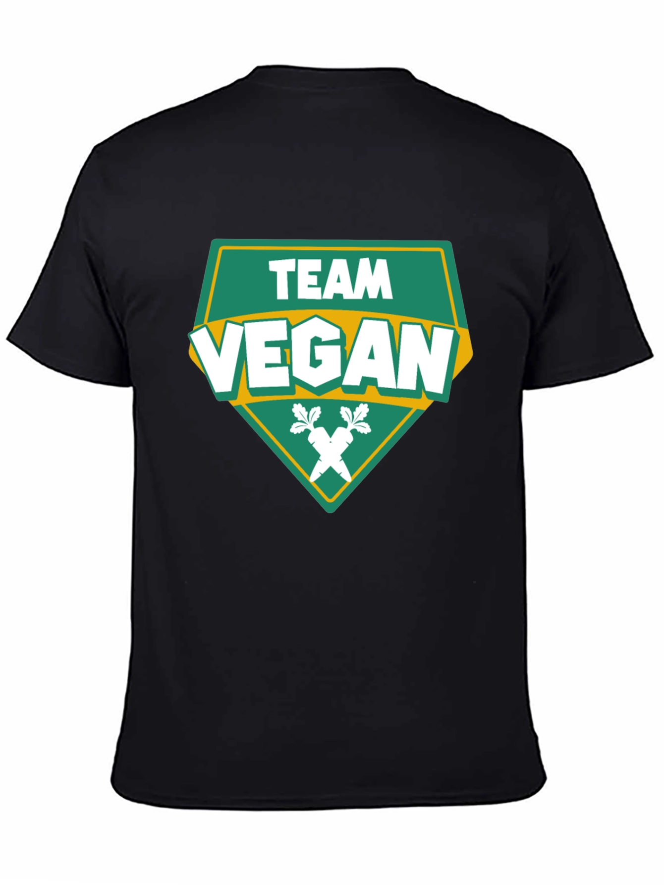 Team Vegan T-Shirt - Green & White Design