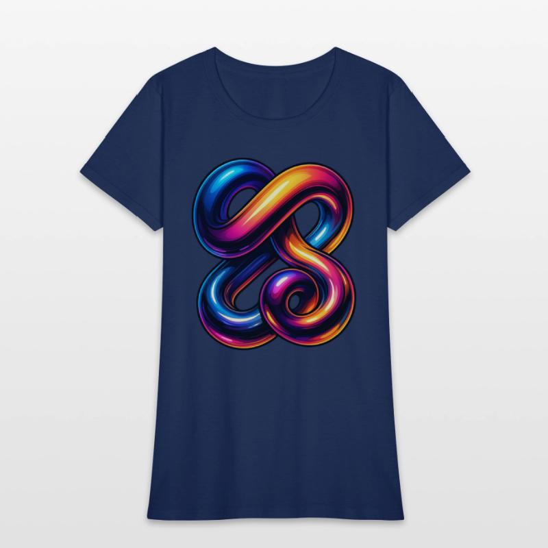 Neon Chrome Fusion – 3D Gradient Tangle Streetwear