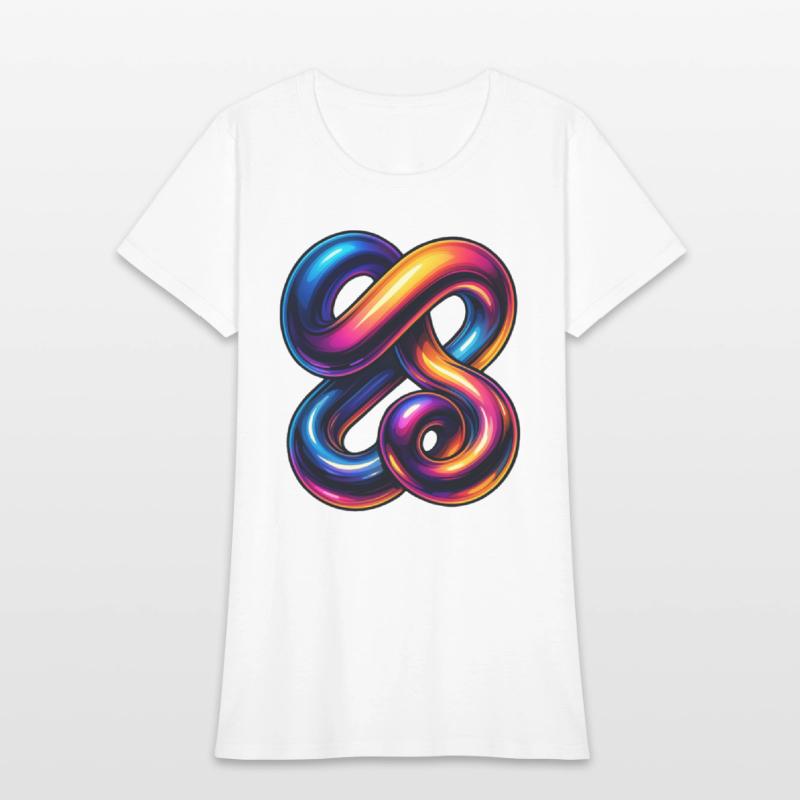 Neon Chrome Fusion – 3D Gradient Tangle Streetwear