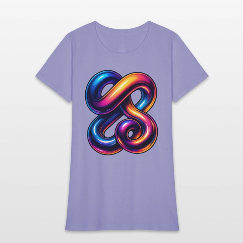 Neon Chrome Fusion – 3D Gradient Tangle Streetwear