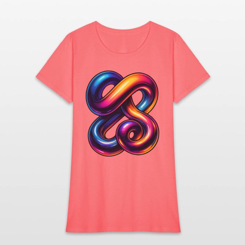 Neon Chrome Fusion – 3D Gradient Tangle Streetwear
