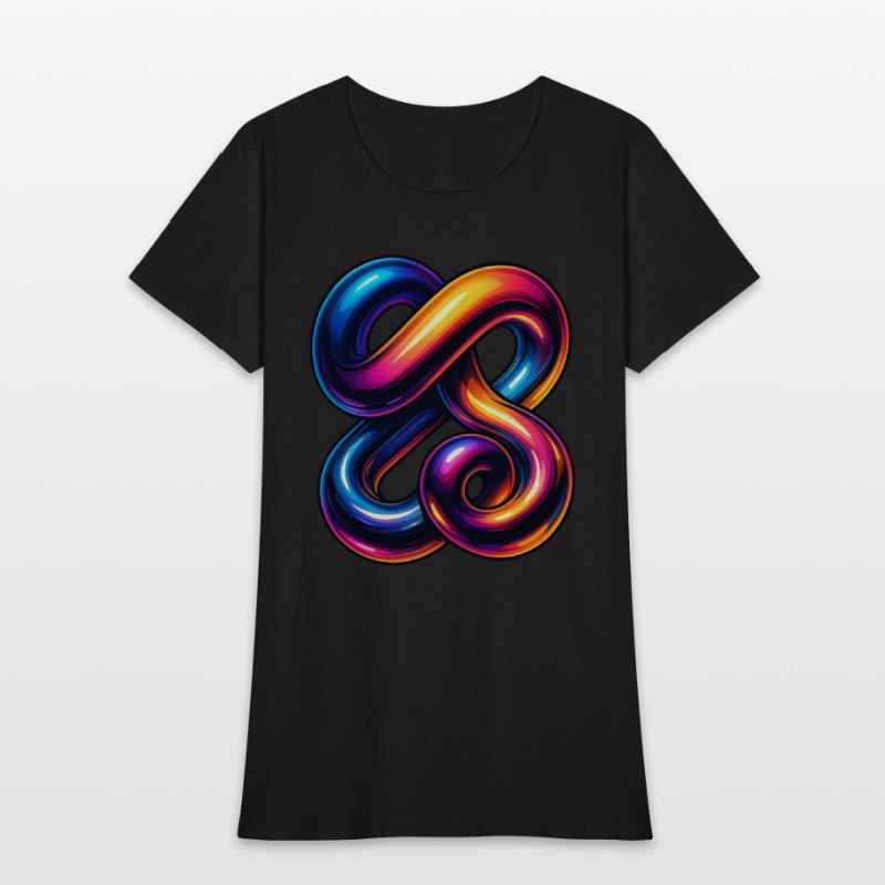 Neon Chrome Fusion – 3D Gradient Tangle Streetwear