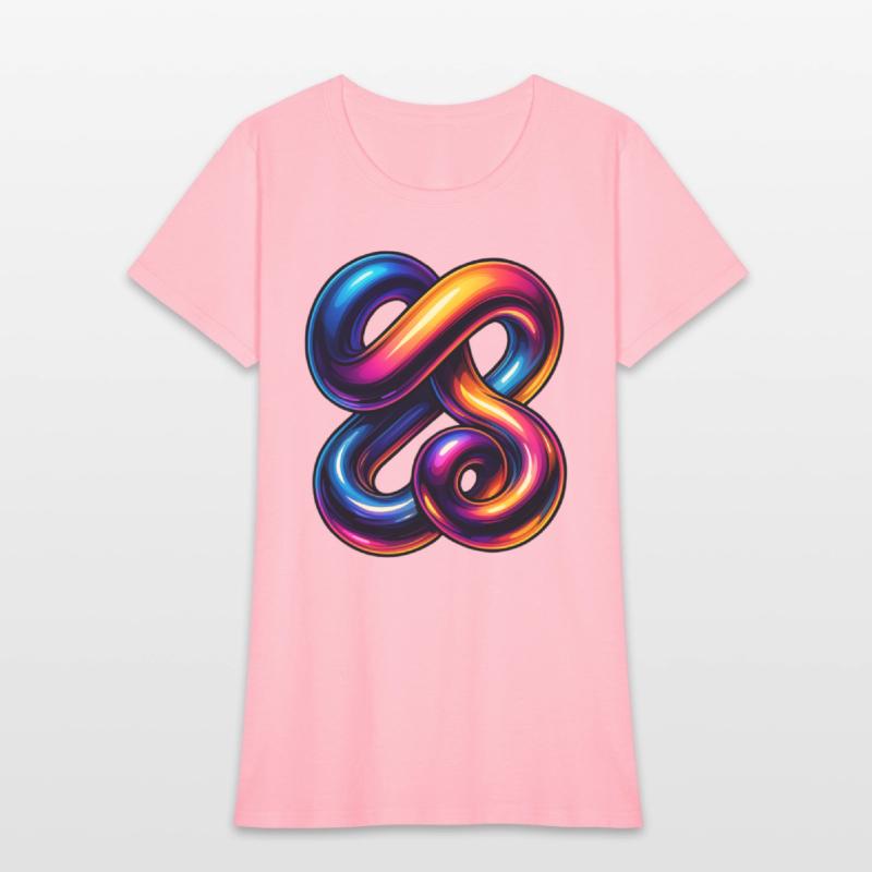 Neon Chrome Fusion – 3D Gradient Tangle Streetwear