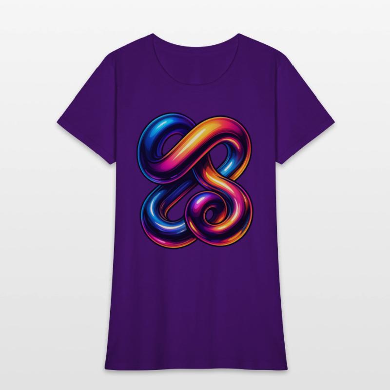 Neon Chrome Fusion – 3D Gradient Tangle Streetwear