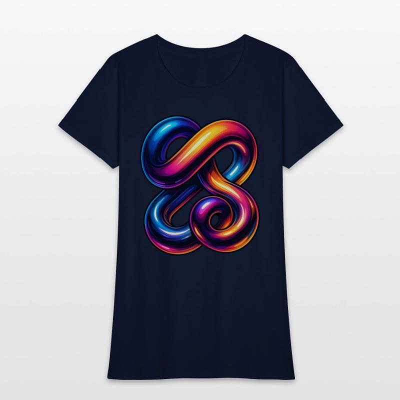 Neon Chrome Fusion – 3D Gradient Tangle Streetwear