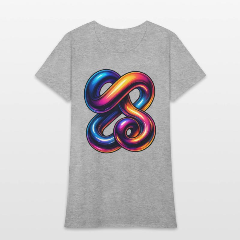 Neon Chrome Fusion – 3D Gradient Tangle Streetwear