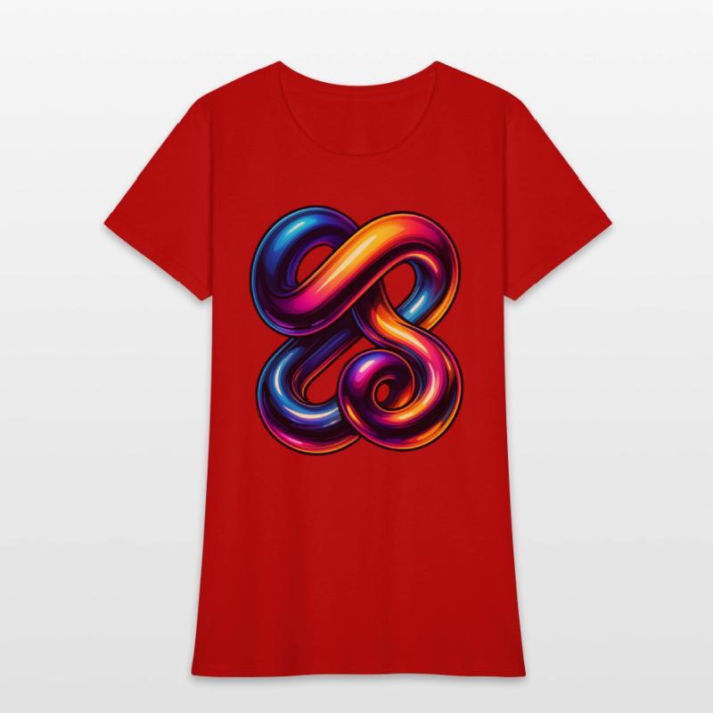 Neon Chrome Fusion – 3D Gradient Tangle Streetwear