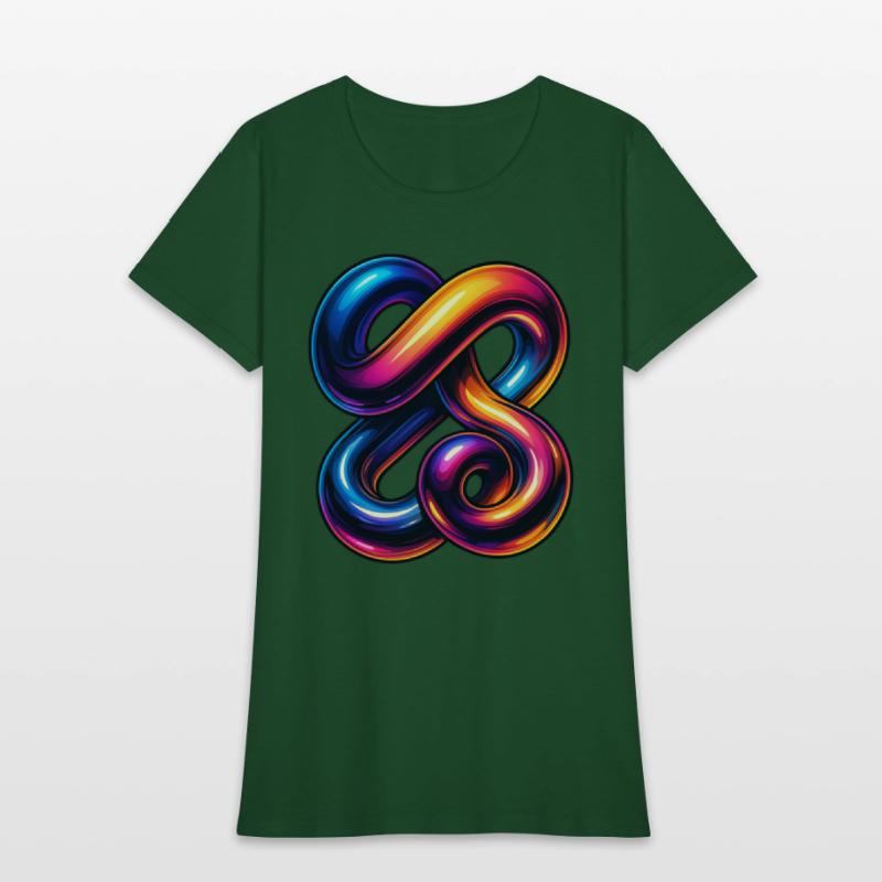 Neon Chrome Fusion – 3D Gradient Tangle Streetwear
